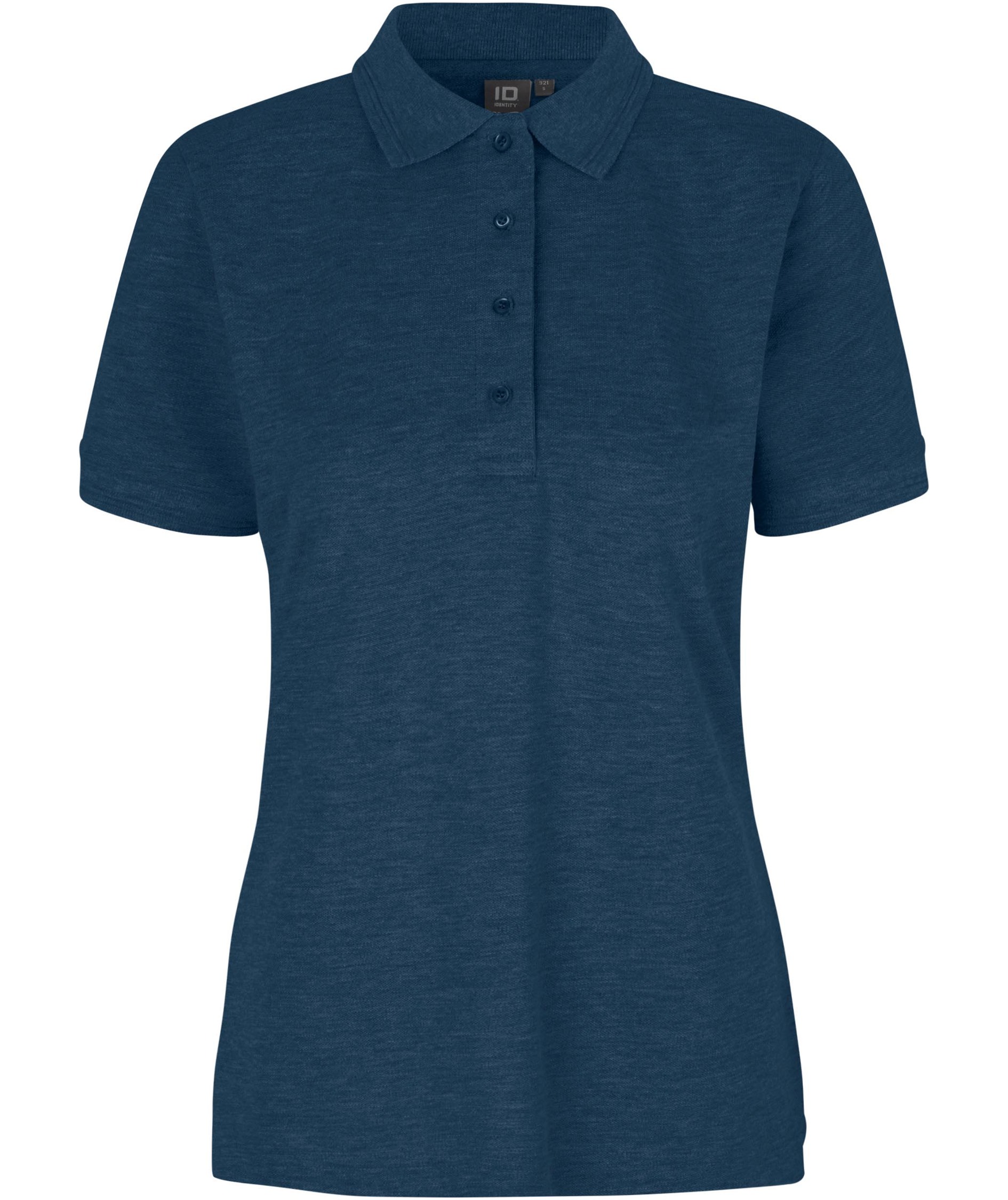 ID PRO Wear dame Polo T-skjorte, Bl&aring; Melange, large image number 1