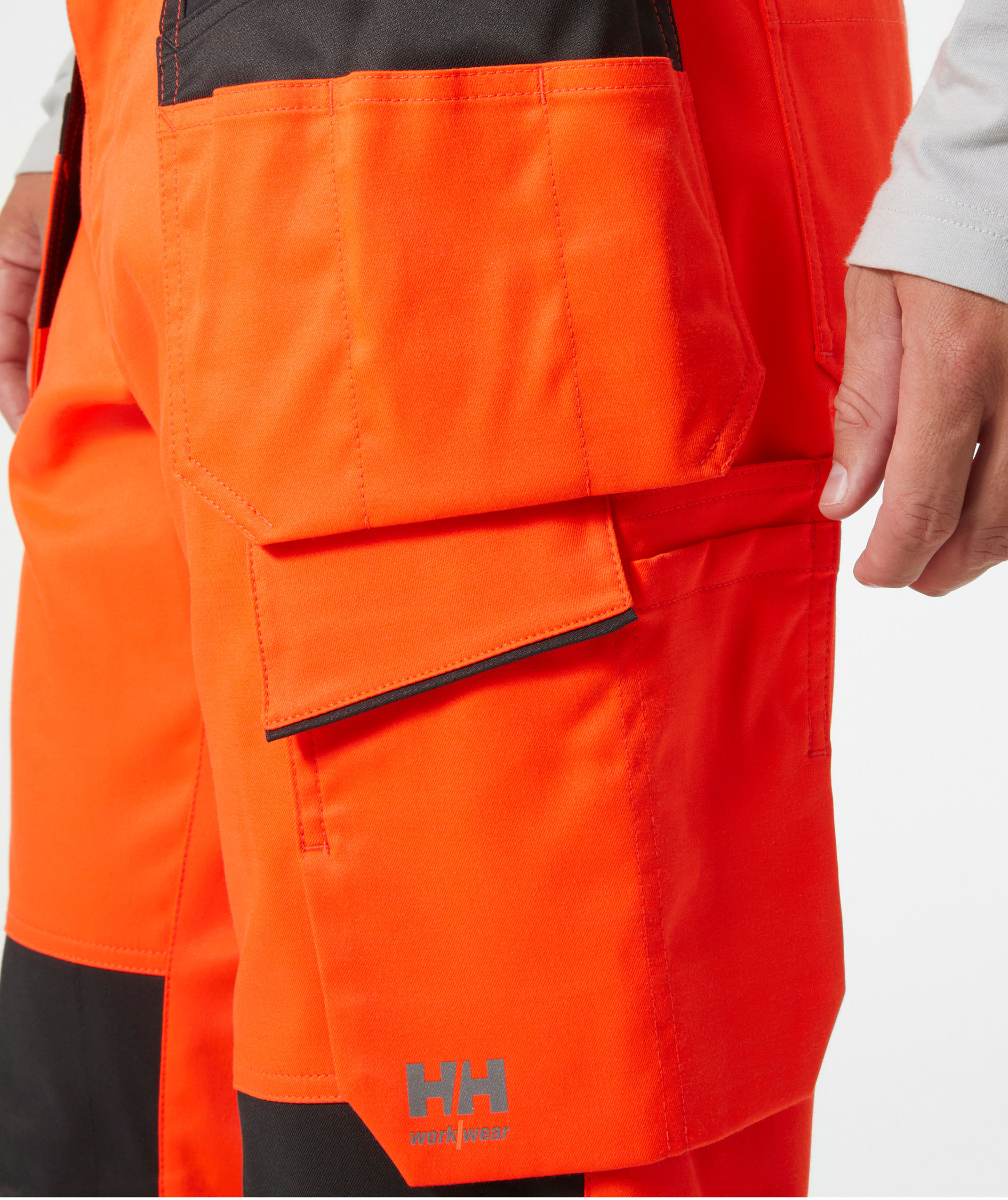 Helly Hansen UC-ME Handwerkerhose, Hi-Vis Rot/Ebony, large image number 5