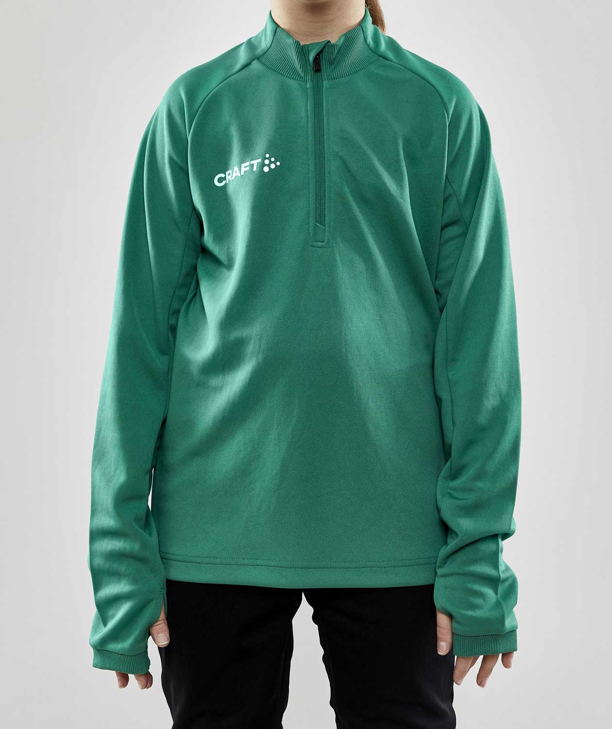 Craft Evolve Halfzip sweatshirt for kids, Team green, large image number 1