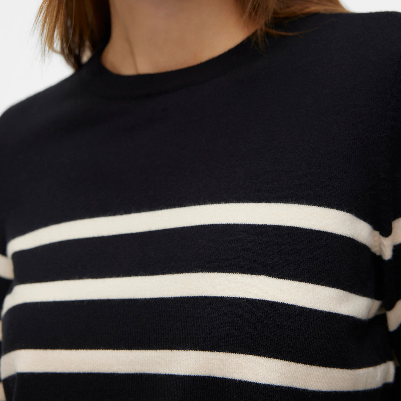 Vero Moda VMSABA Damen Strickpullover, Black Birch, large image number 4