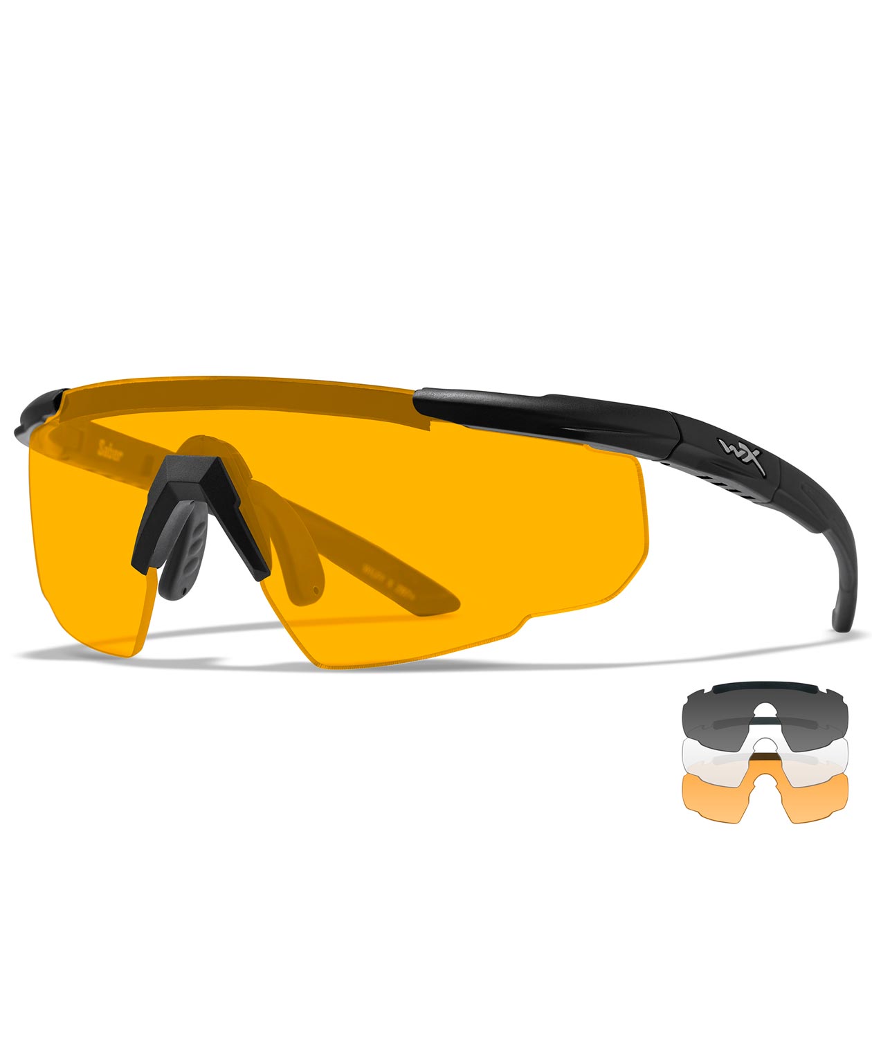 Wiley X Saber Advanced Schutzbrille, Transparent/Grau/Rost