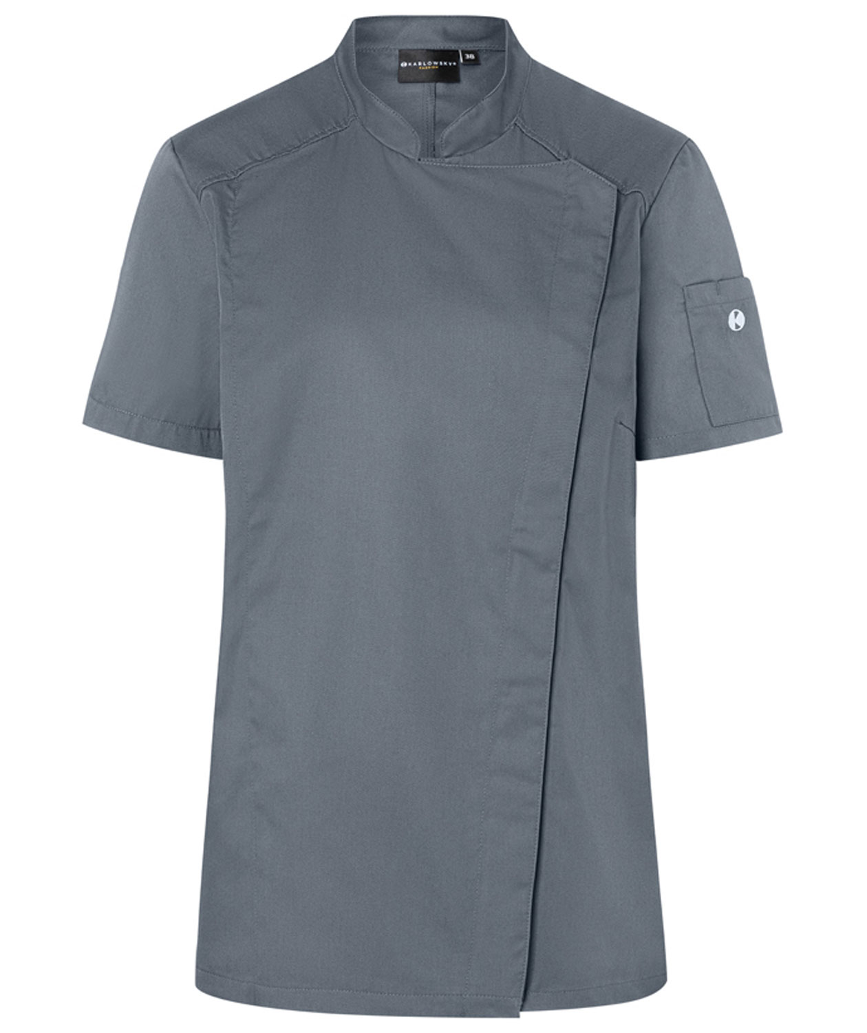 Karlowsky Modern-Look short sleeved chefs jacket, Anthracite