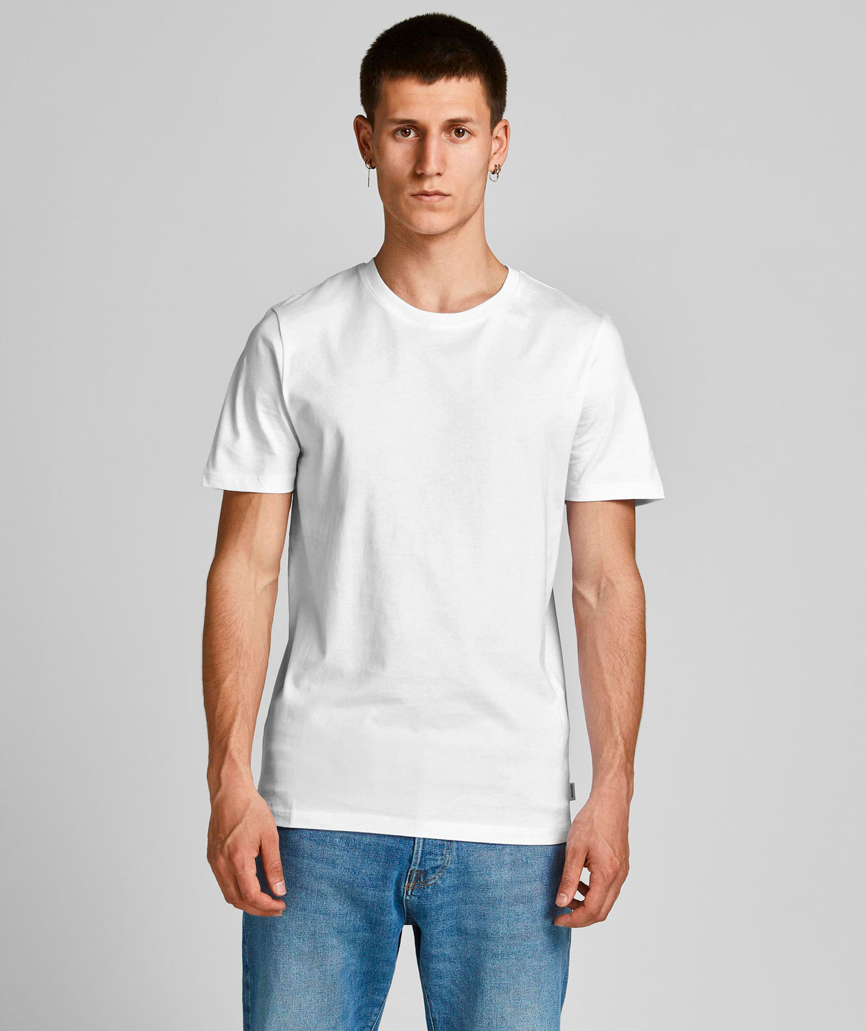 Jack & Jones JJEORGANIC 5-pack T-shirt, White/Navy/Black, large image number 1