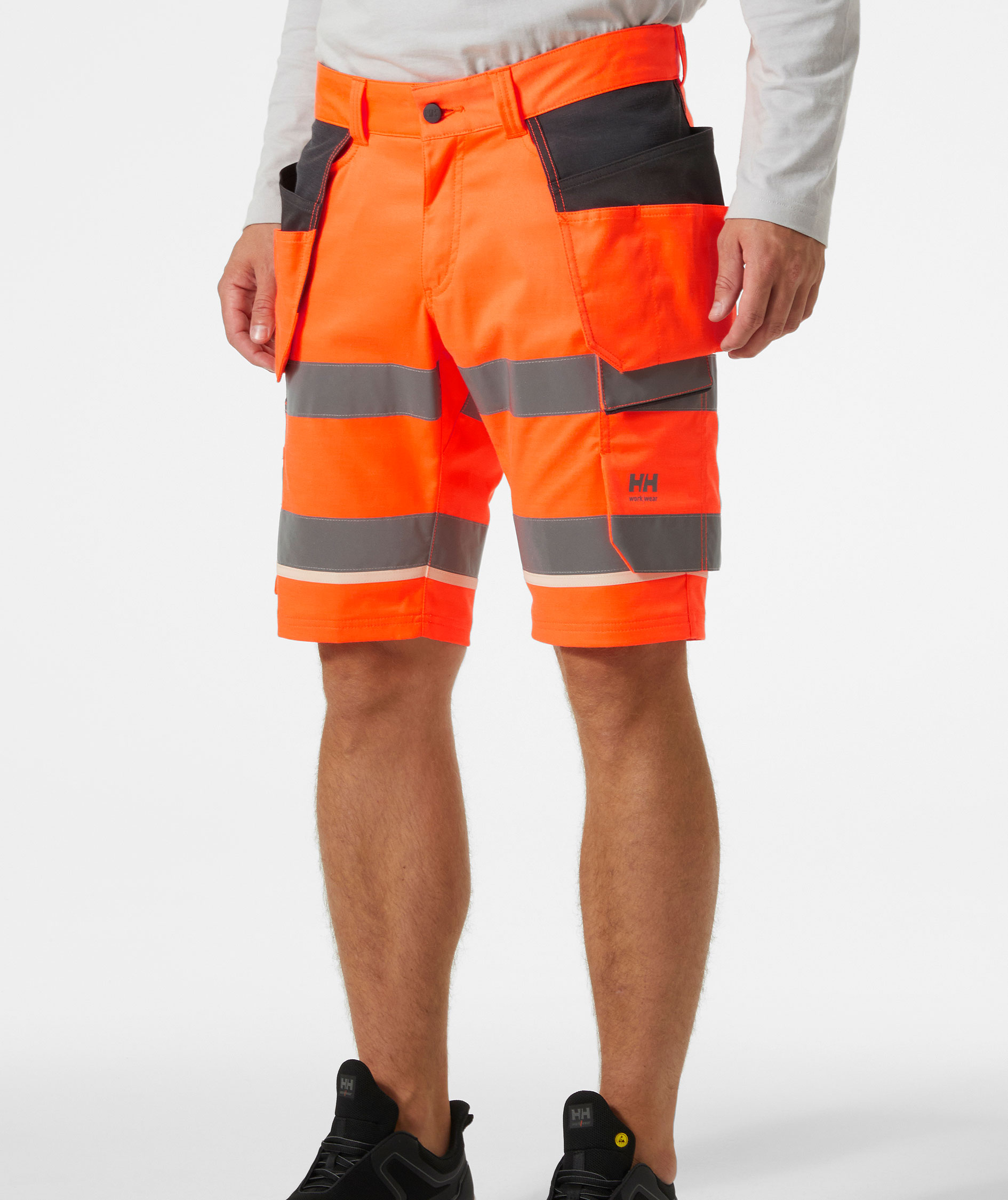 Helly Hansen UC-ME h&aring;ndv&aelig;rkershorts, Hi-vis Orange/Ebony