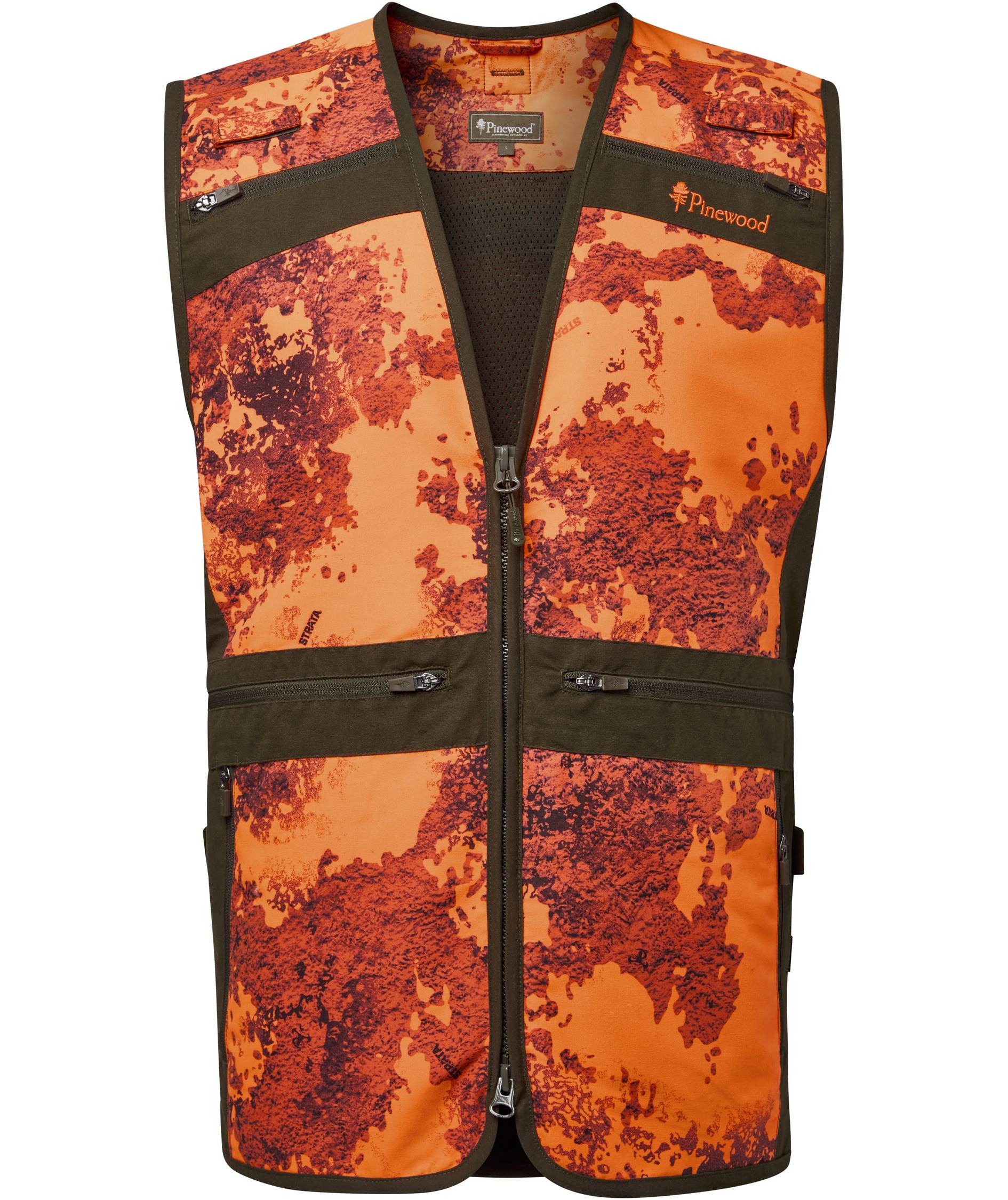 Pinewood&nbsp;Furudal Hunters Pro 2.0 Camou vest, Strata Blaze/Moss Green, large image number 0
