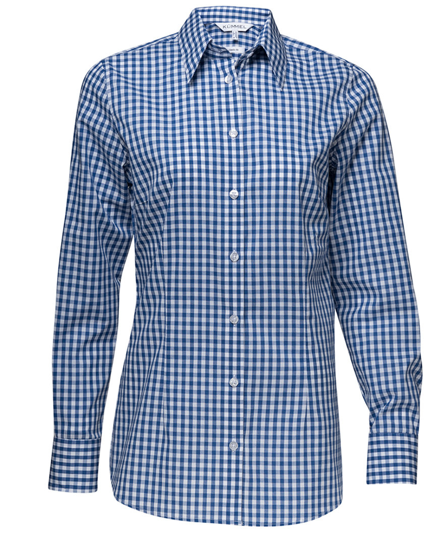 K&uuml;mmel Lotte Classic fit skjorta dam, Bl&aring;/Vit, large image number 0