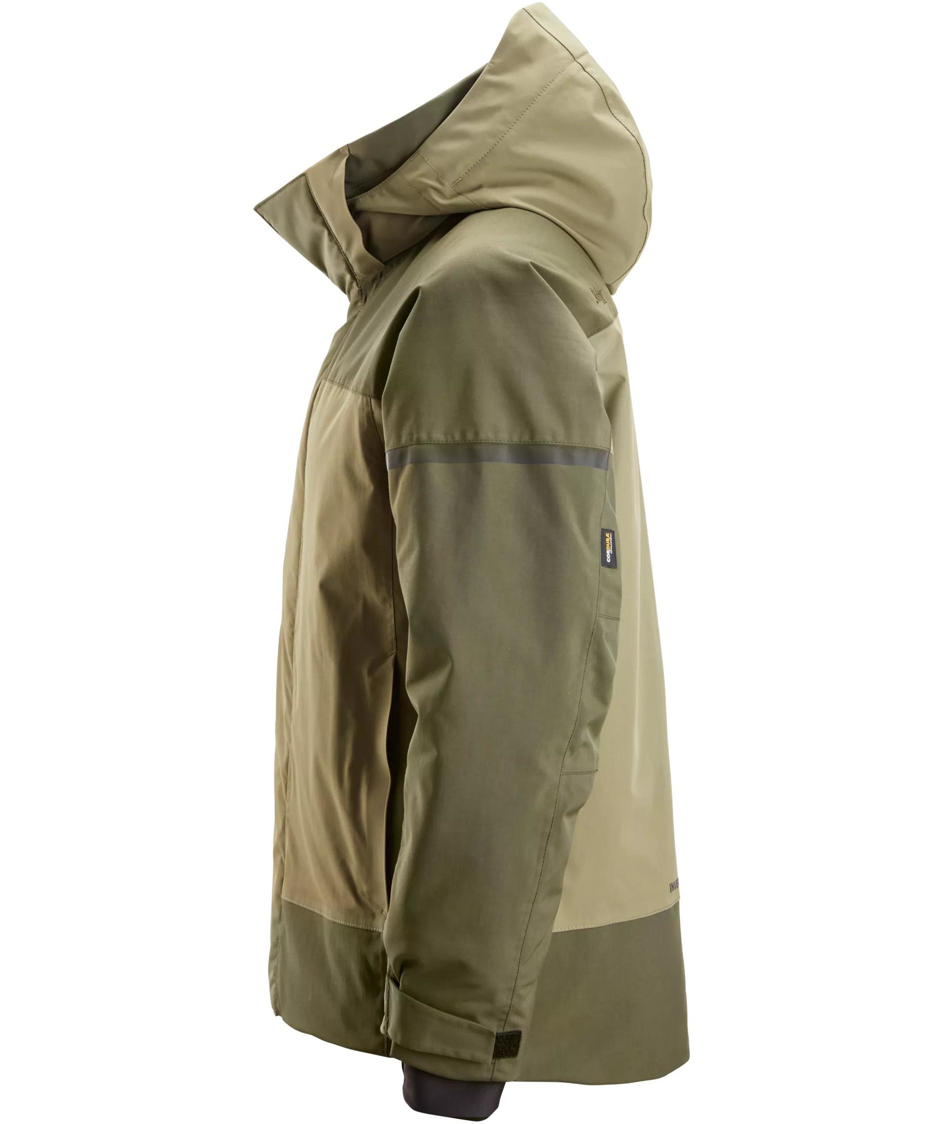 Snickers AllroundWork vinterjacka 1112, Khaki Green/Dark Khaki Green, large image number 6