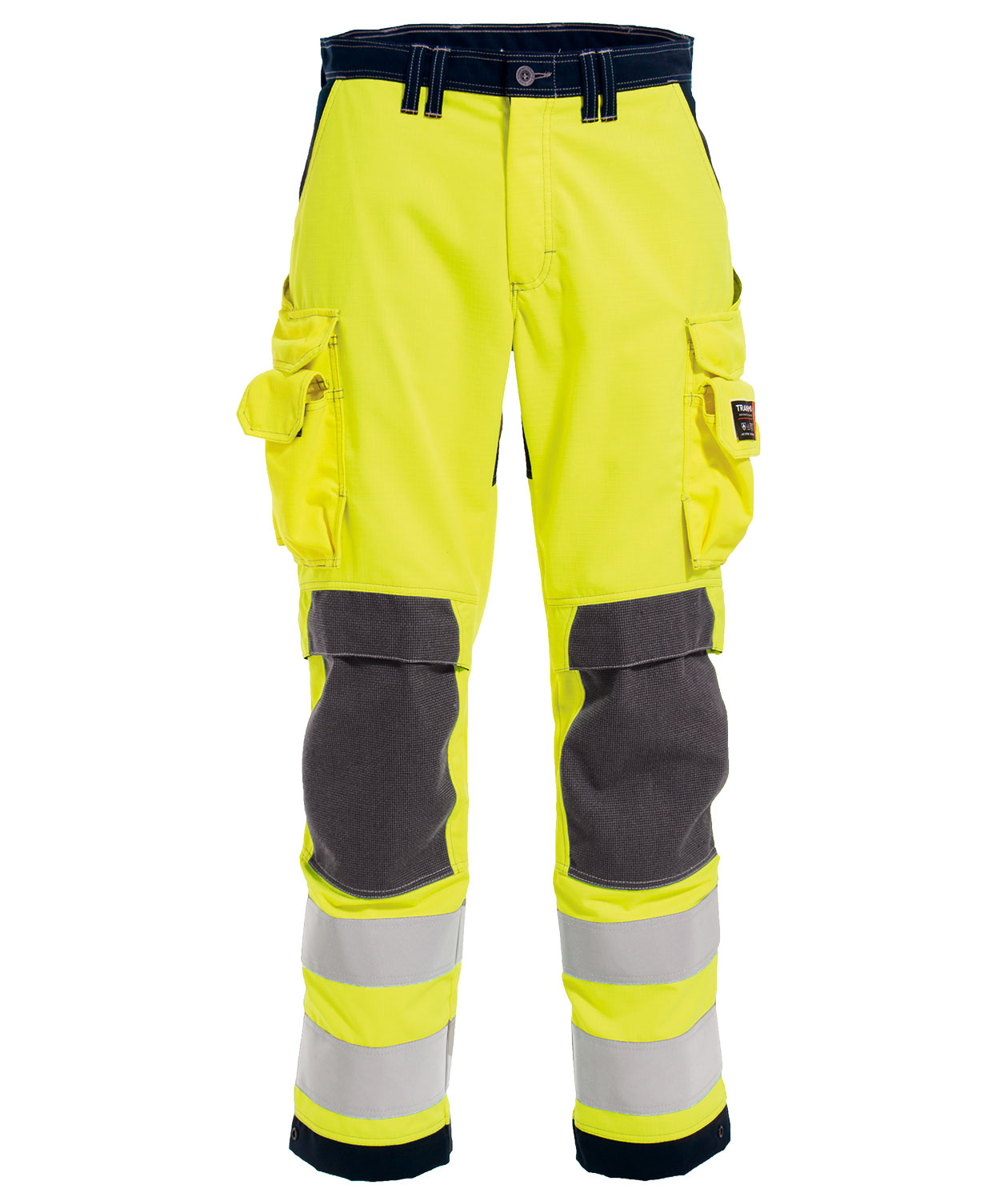 Tranemo Tera TX women's work trousers, Hi-vis yellow/Marine blue