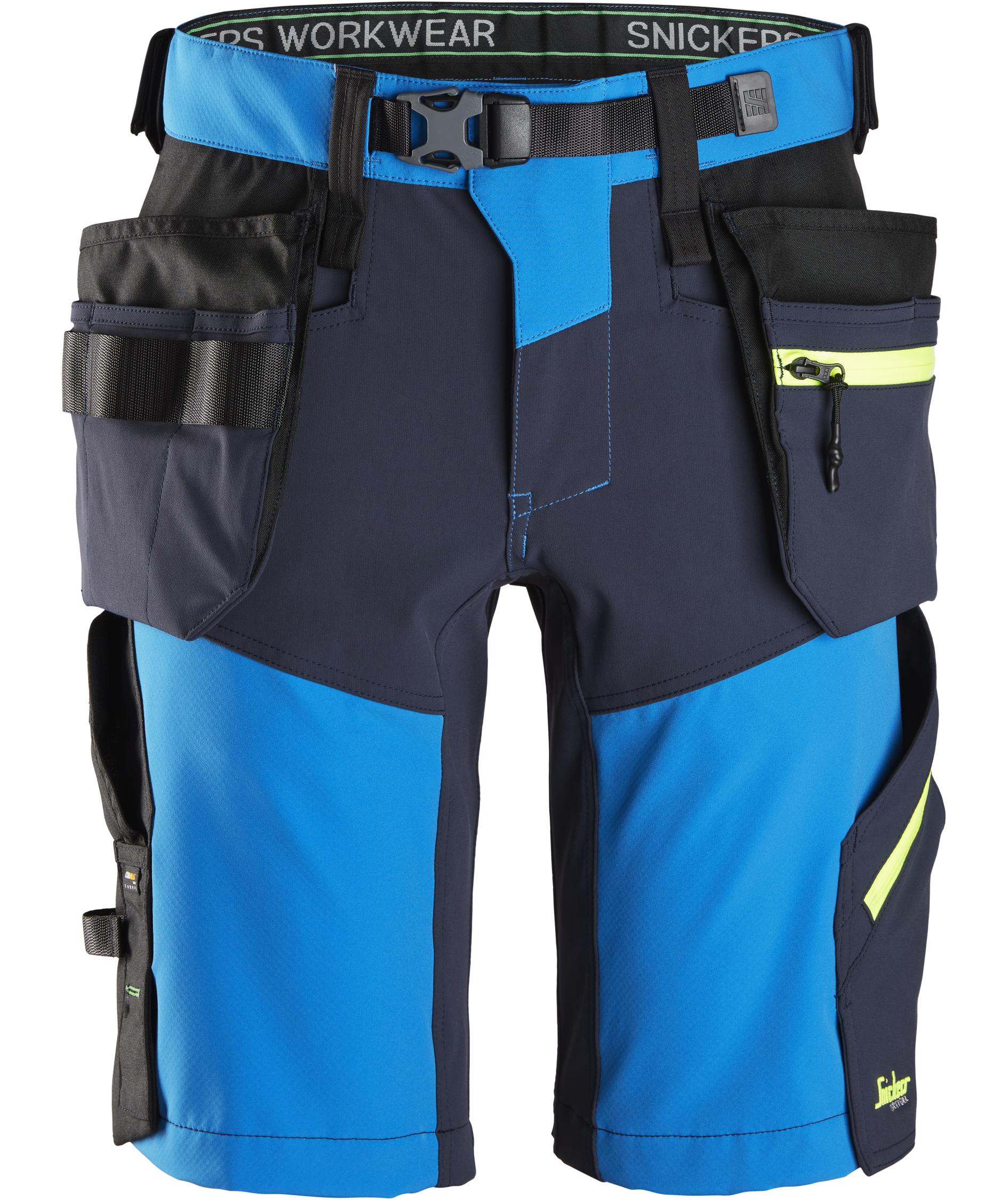 Snickers FlexiWork h&aring;ndverkershorts+ 6140, True Blue/Navy, True Blue/Navy, swatch