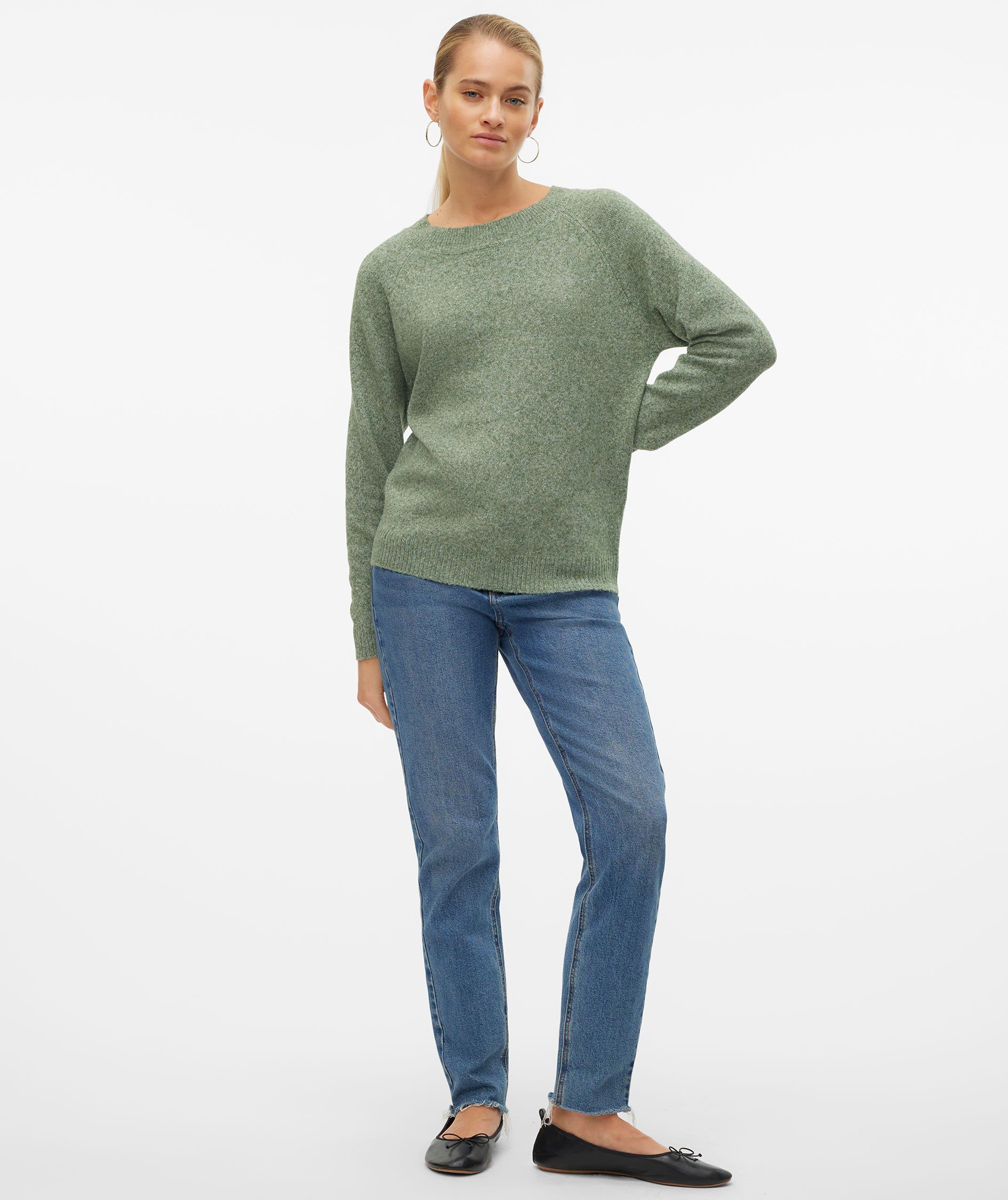 Vero Moda VMDOFFY dame striktr&oslash;je, Laurel Wreath Melange, large image number 6