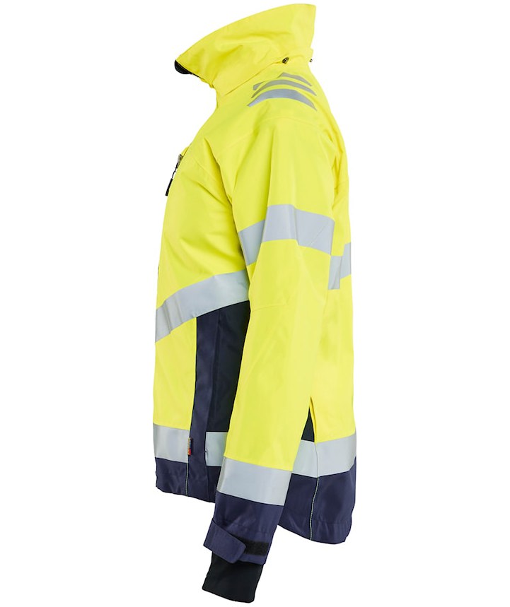 Bl&aring;kl&auml;der dame skaljakke, Hi-Vis gul/marine, large image number 3