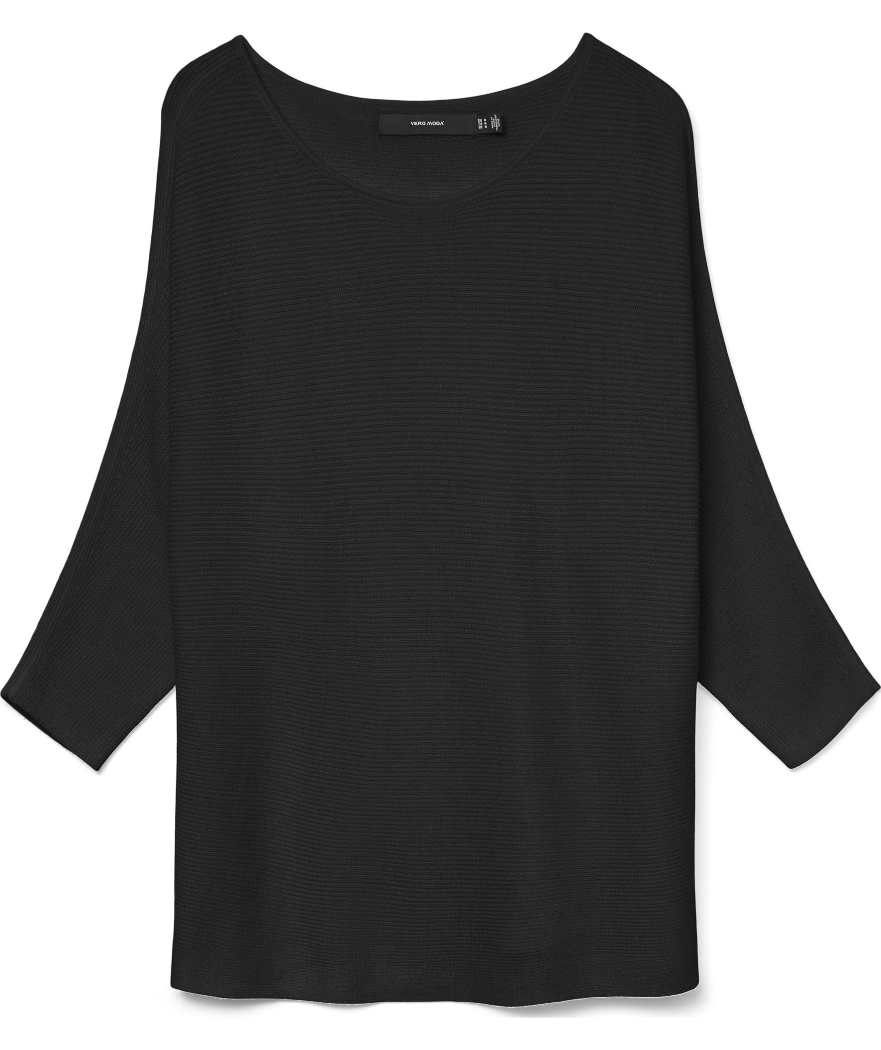 Vero Moda VMNORA 3/4-&aelig;rmet dame striktr&oslash;je, Black