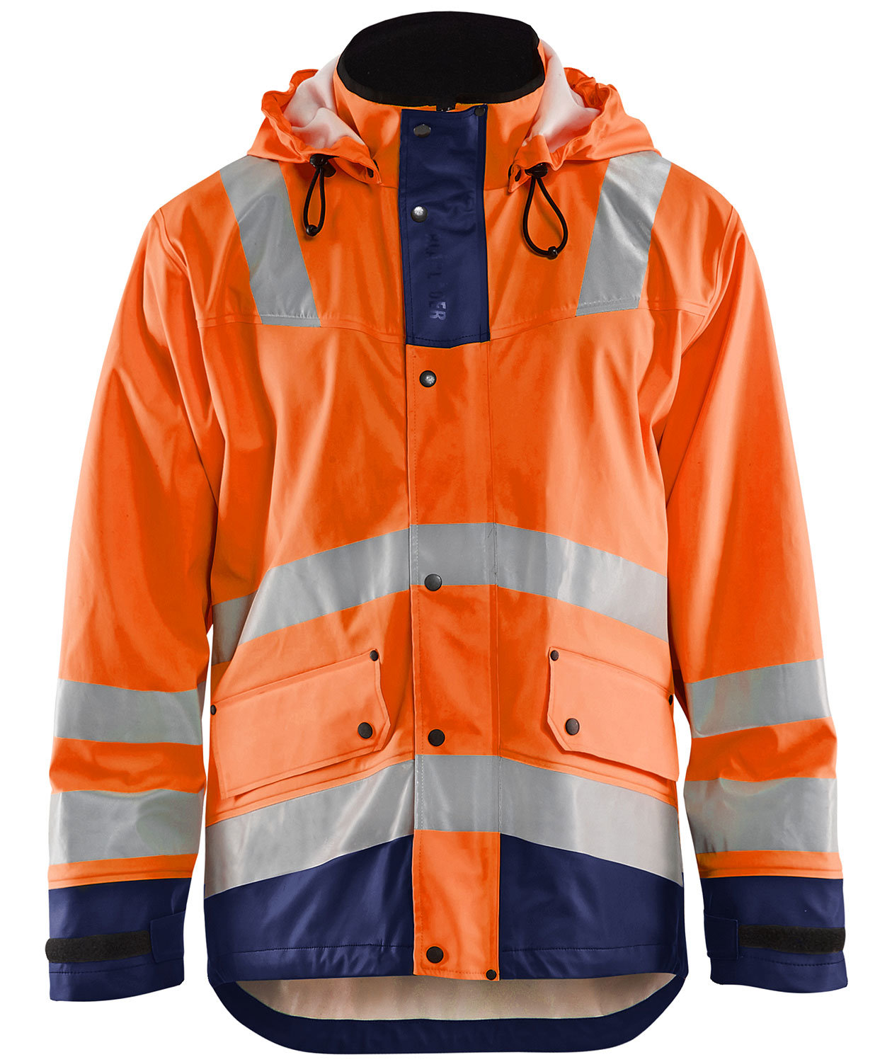 Bl&aring;kl&auml;der Heavy Weight regnjakke, Oransje/Marine