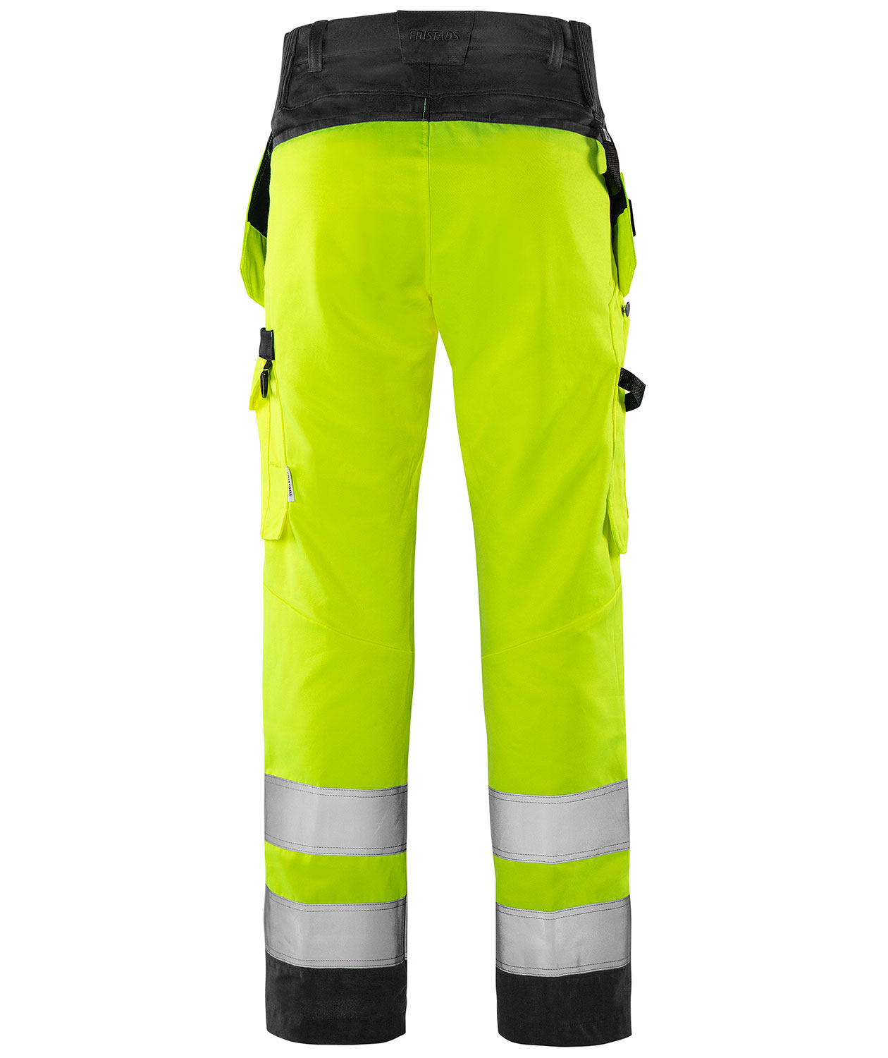 Fristads Green h&aring;ndverksbukse 2641 GPLU, Hi-vis Gul/Svart, large image number 3