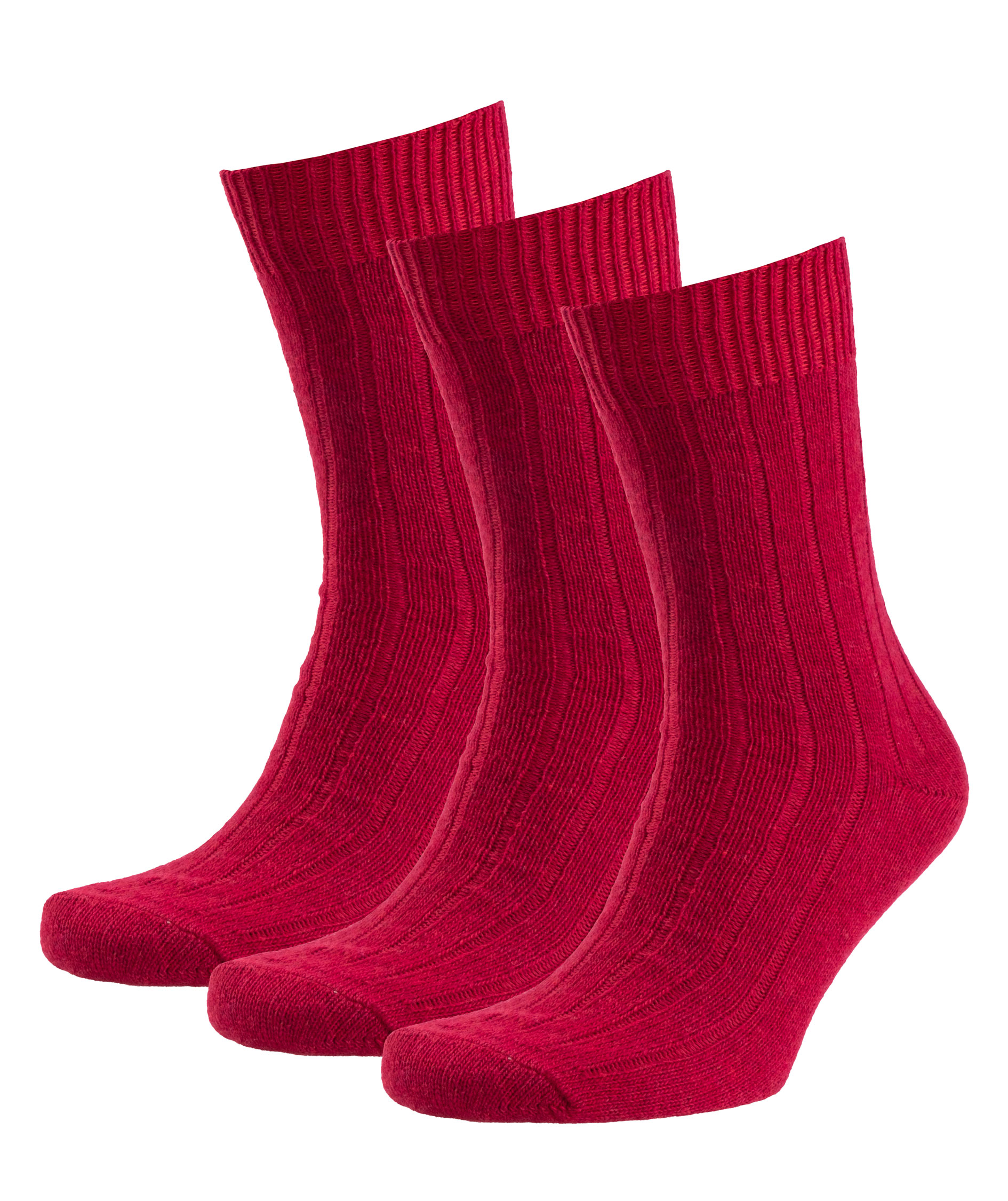 3-pack sokker med merinoull, Scarlet Red
