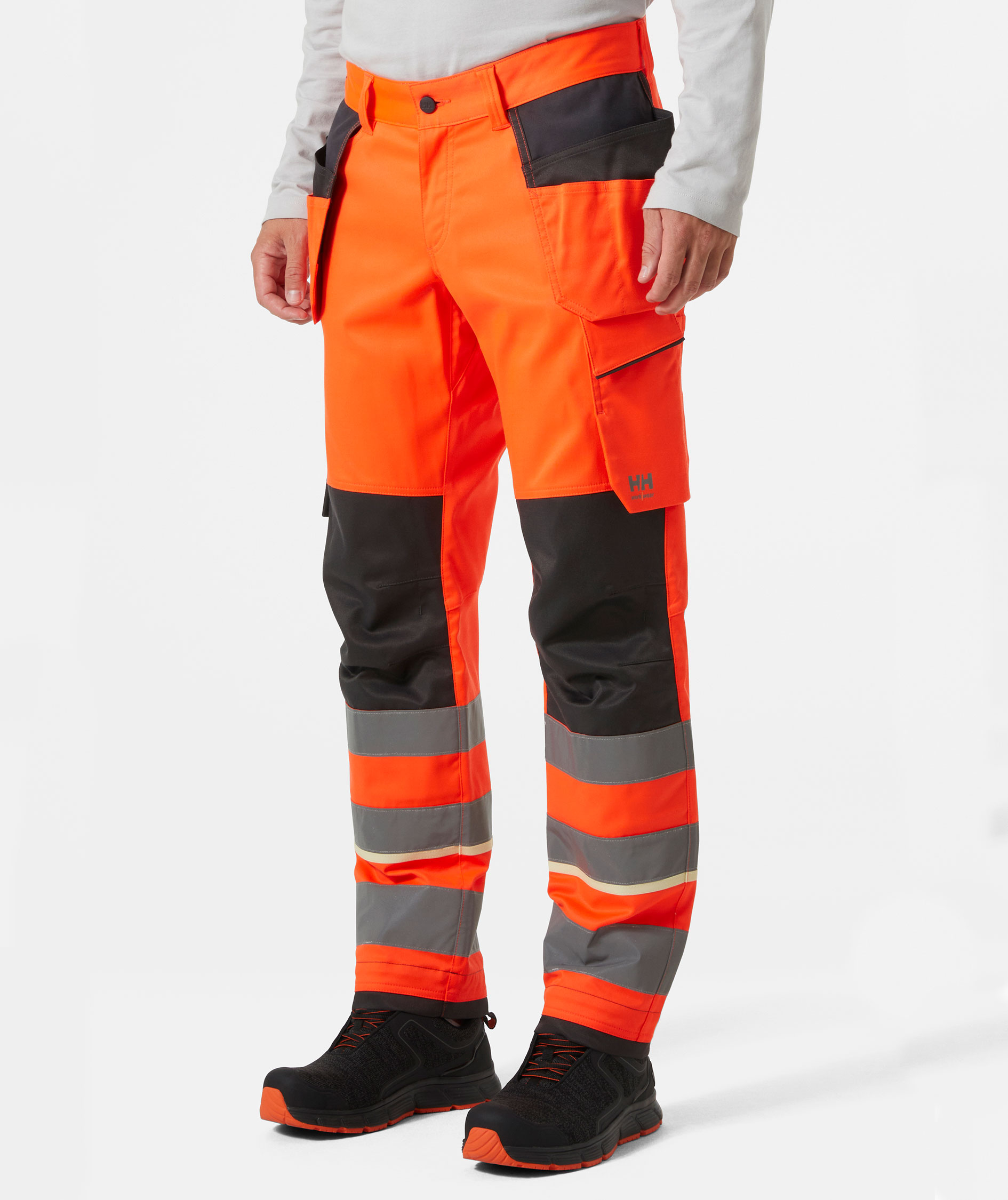 Helly Hansen UC-ME h&aring;ndverksbukse, Hi-Vis R&oslash;d/Ebony
