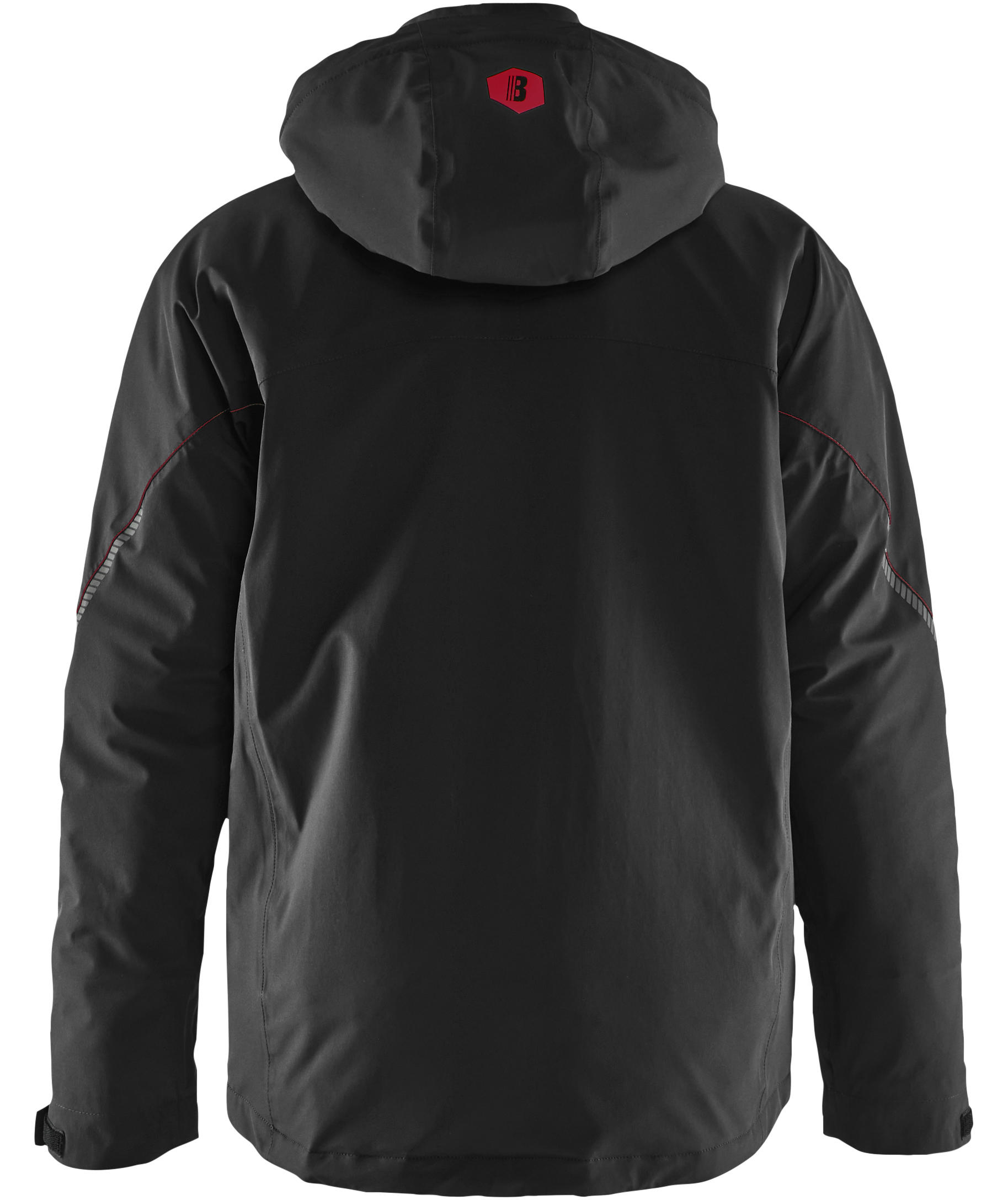 Bl&aring;kl&auml;der jacka full stretch dam, Svart/R&ouml;d, large image number 2