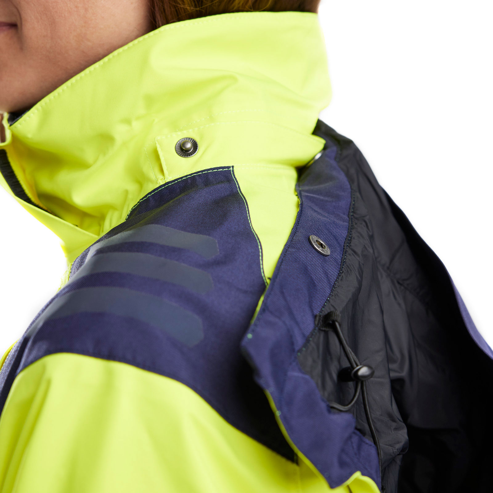 Bl&aring;kl&auml;der women's shell jacket, Hi-Vis yellow/marine, large image number 5