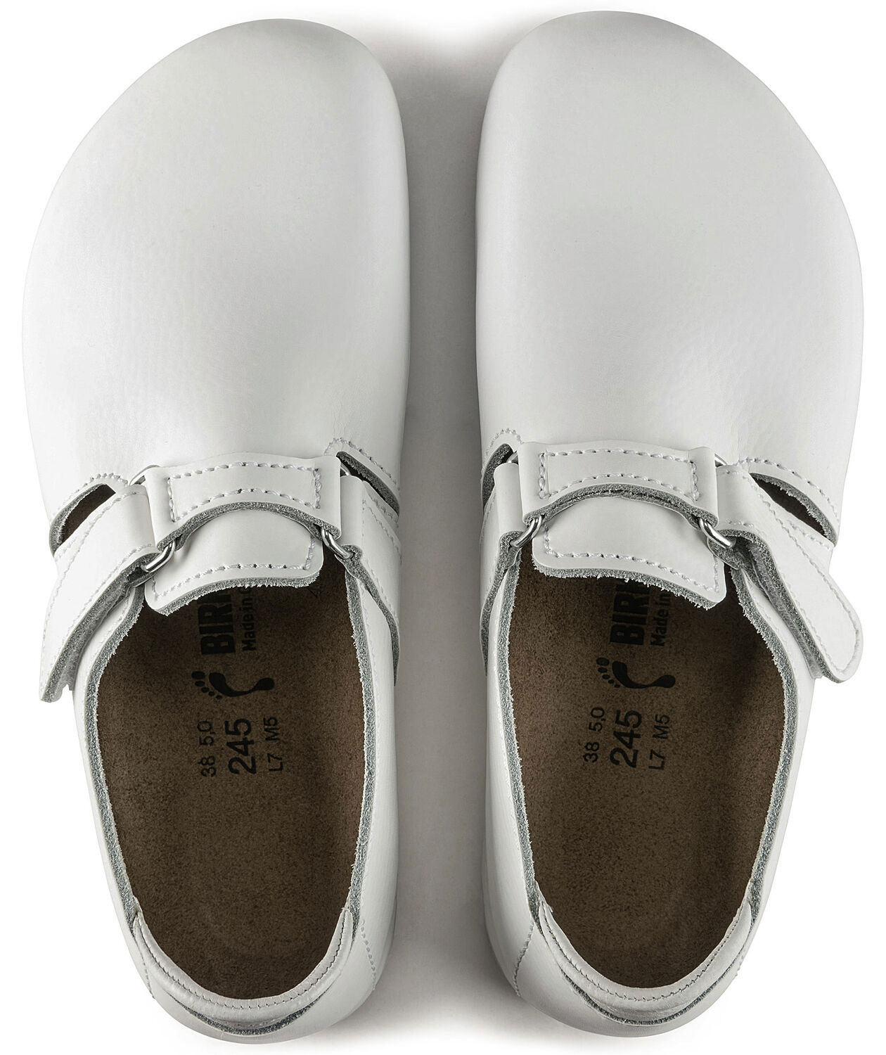 Birkenstock Linz Super Grip Narrow Fit women's work shoes, White, large image number 3