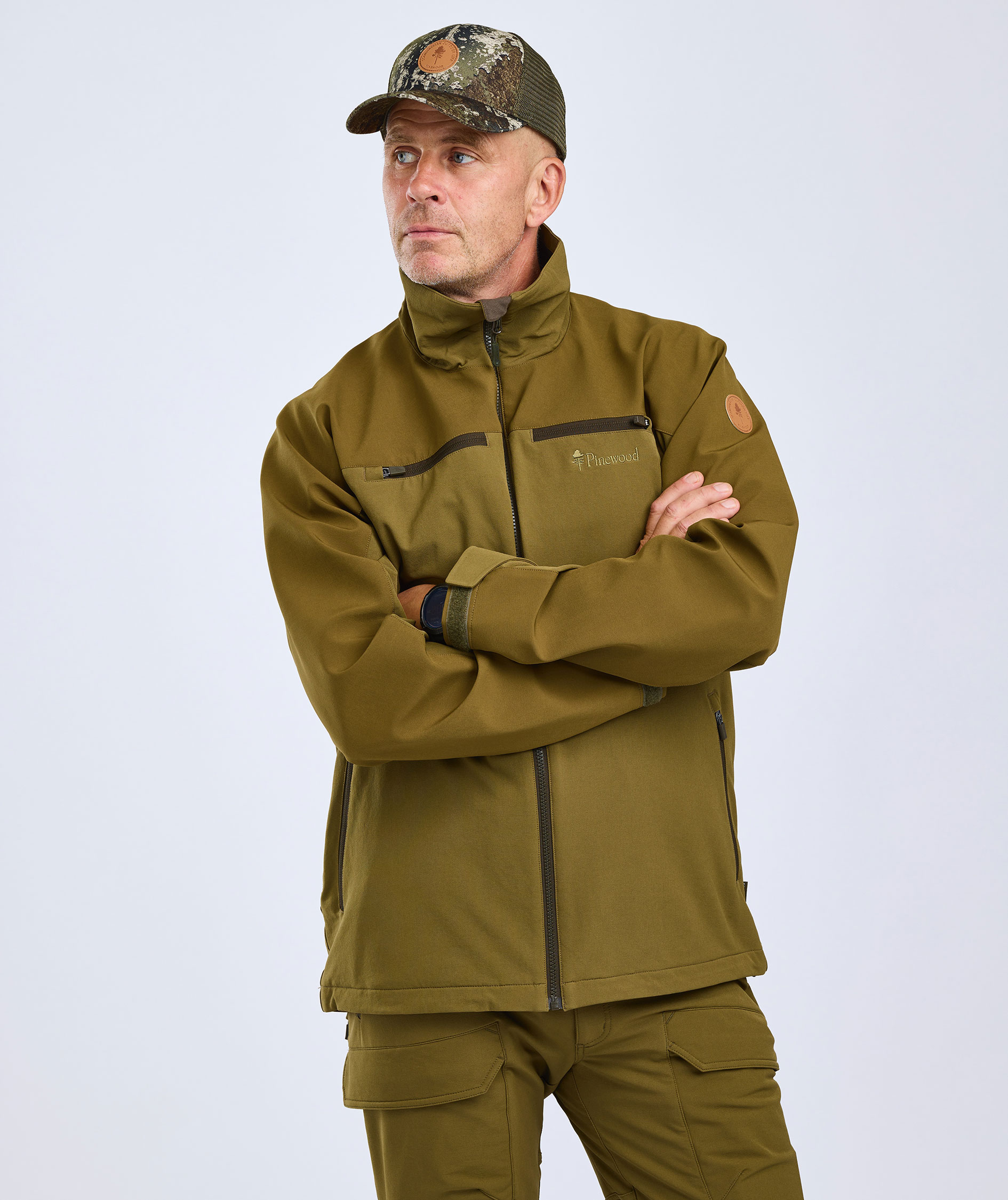 Pinewood Furudal Hunters Hybrid Stretch jakke, Olive green, large image number 7