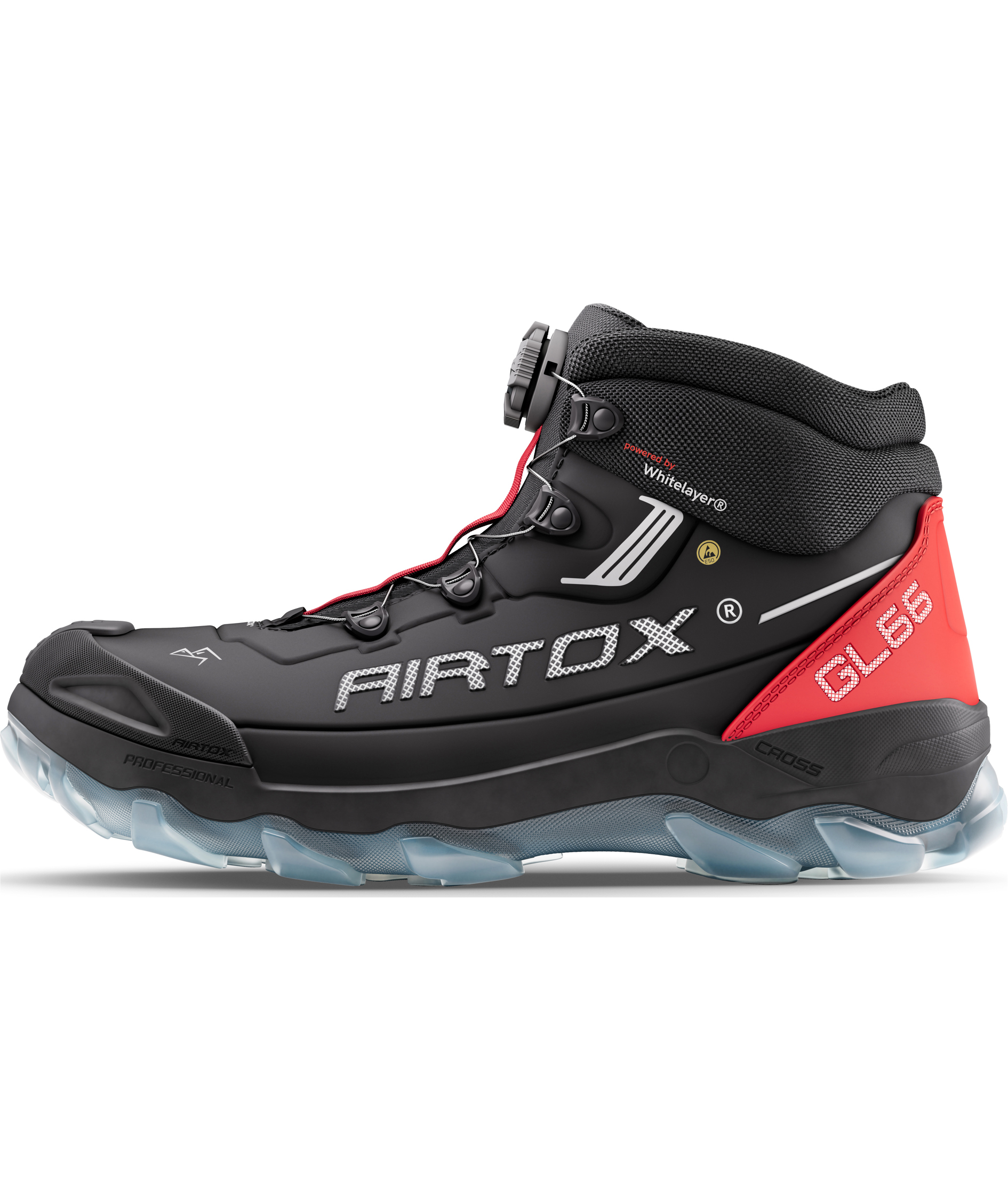 Airtox GL66 safety boots S3, Black/Red