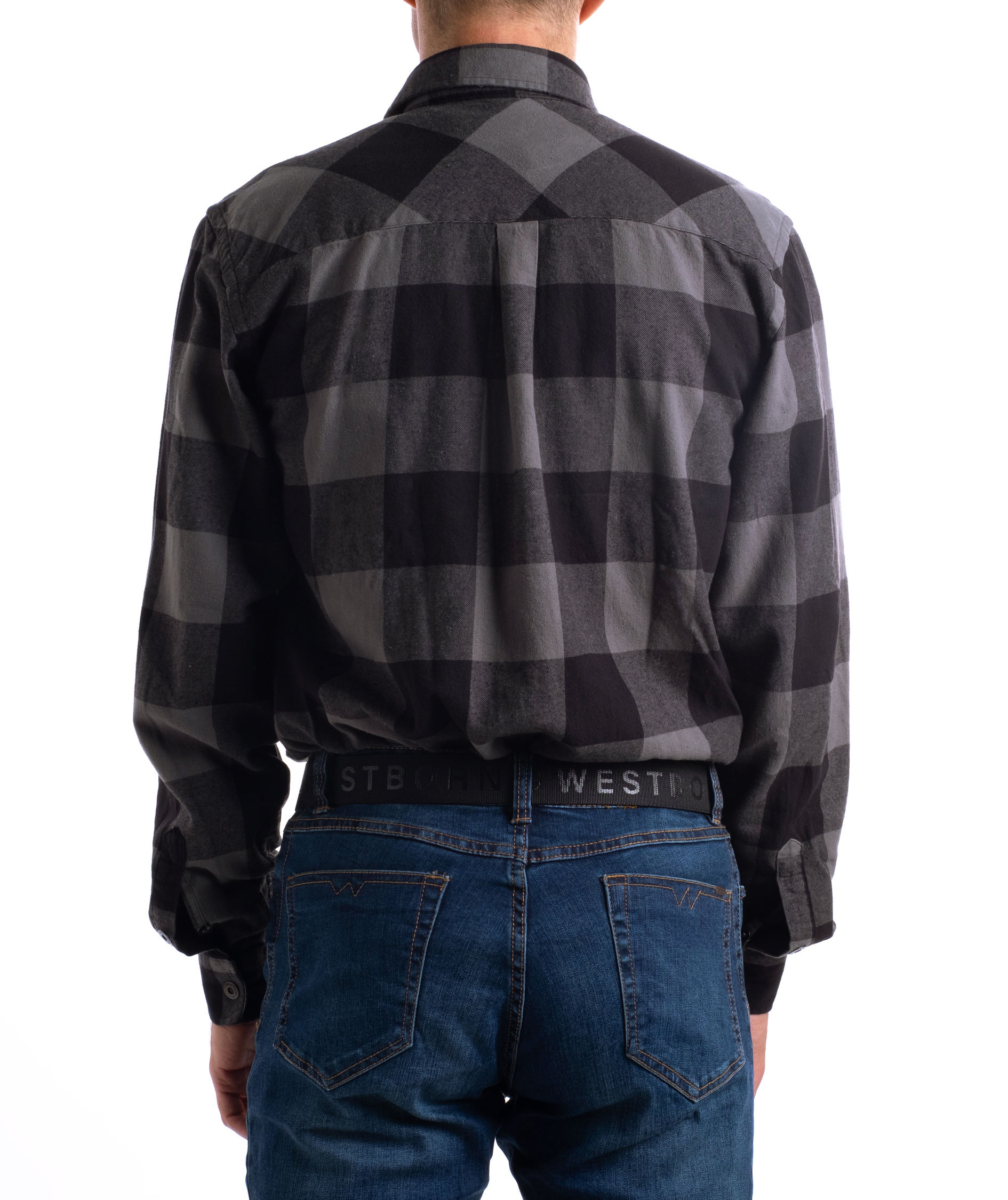 Westborn casual flanellskjorta, Dark Grey/Black, large image number 9