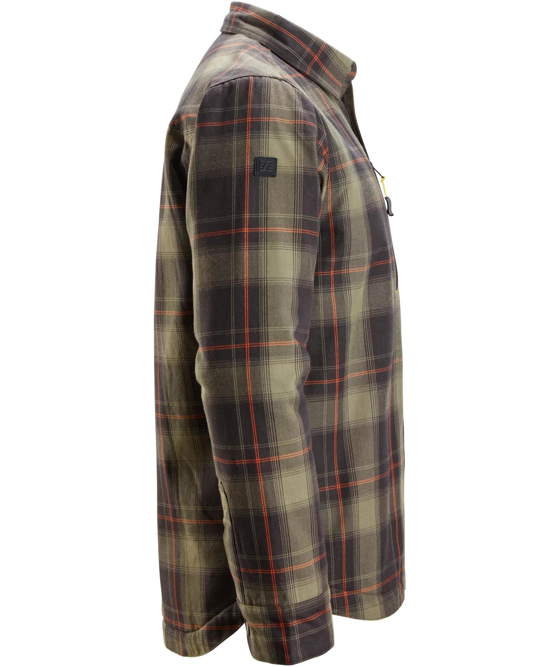 Snickers AllroundWork flanell skjortejakke 8522, Khaki Green/Black, large image number 3