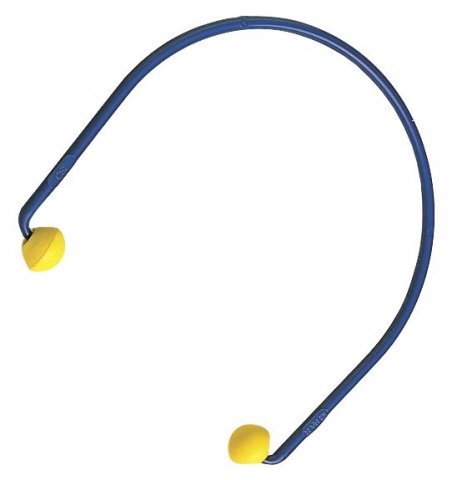 3M EarCaps h&ouml;rselskydd med bygel, Bl&aring;/Gul