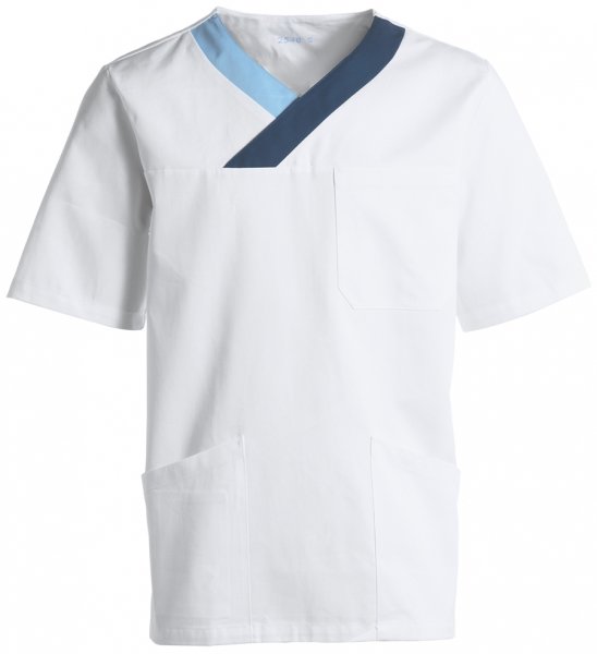 Kentaur -Kasack, Wei&szlig; - Como Blau/Hellblau, Wei&szlig; - Como Blau/Hellblau, swatch