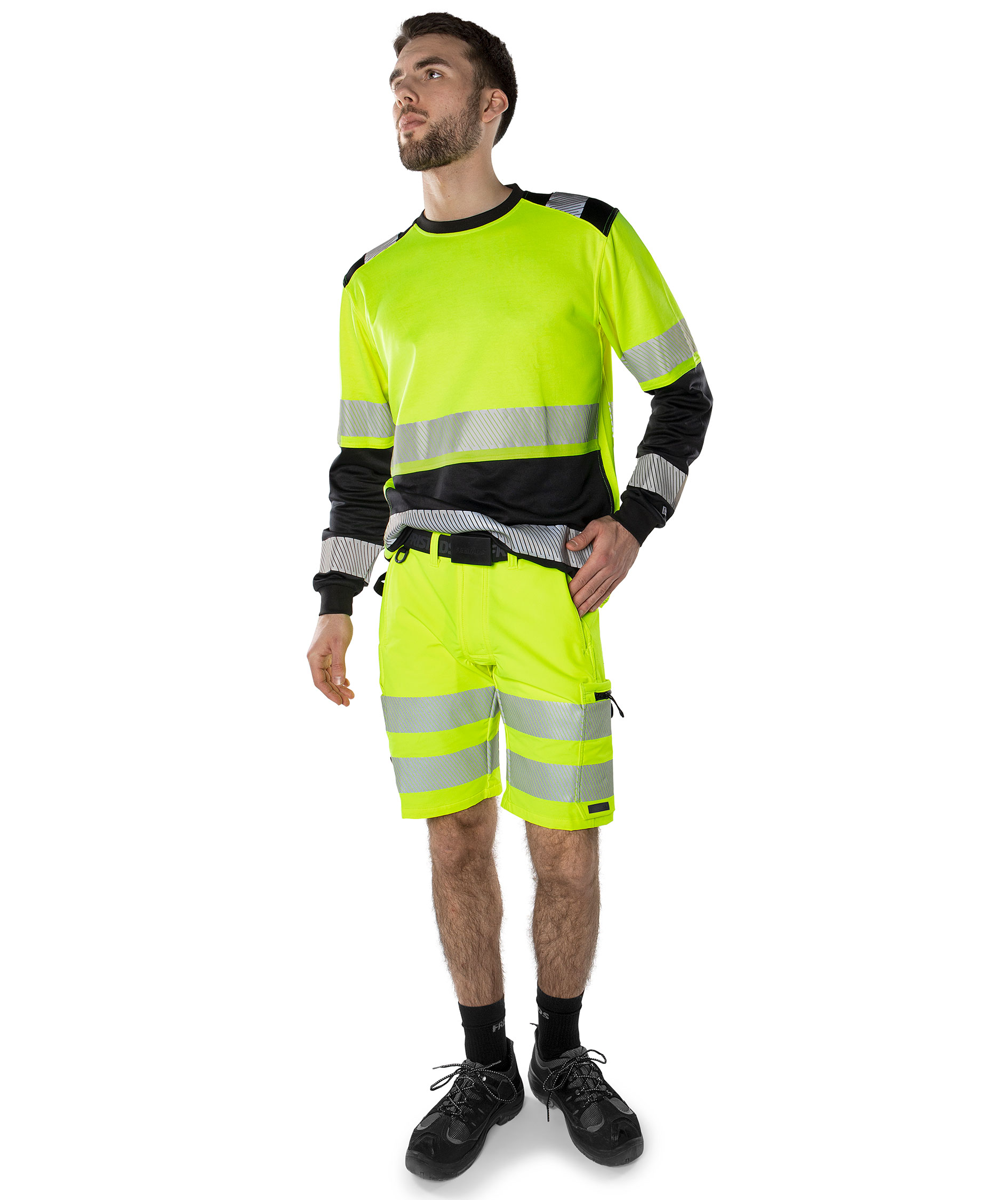 Fristads Green arbeidsshorts 2648 GSTP full stretch, Hi-Vis&nbsp;Gul