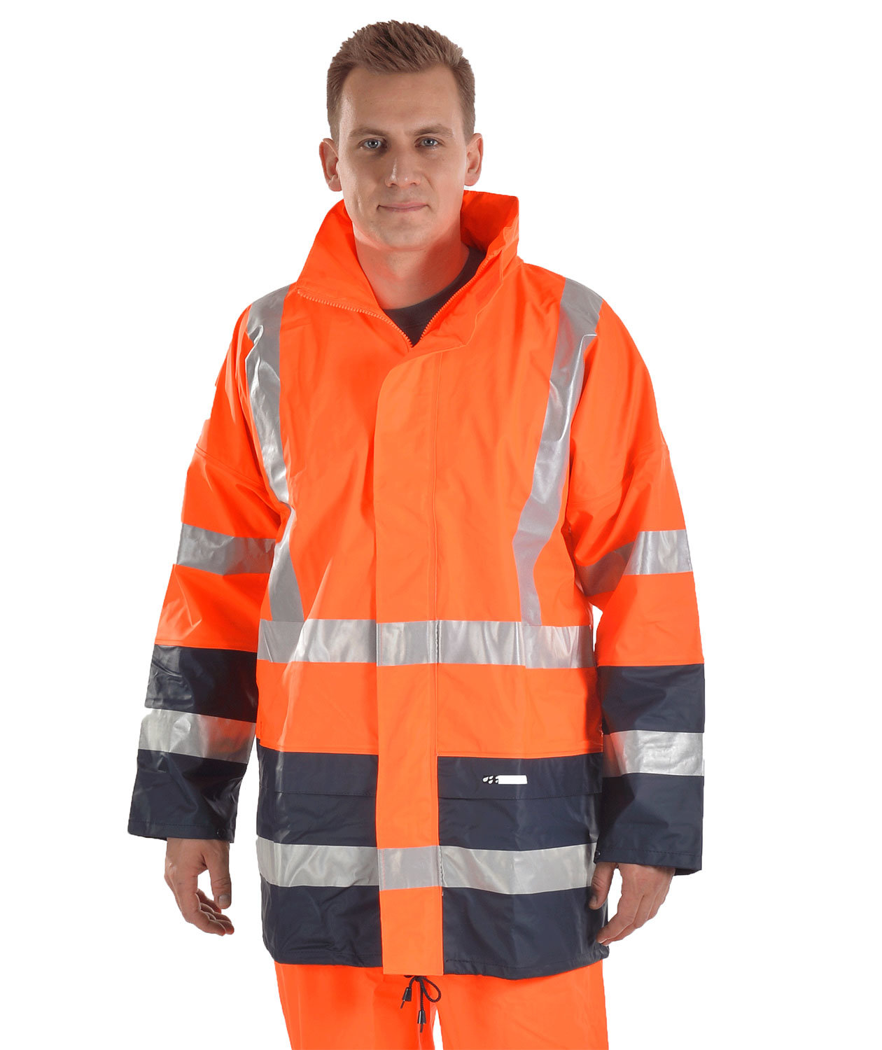 Ocean Comfort Light regnjacka, Varsel Orange/Marinbl&aring;