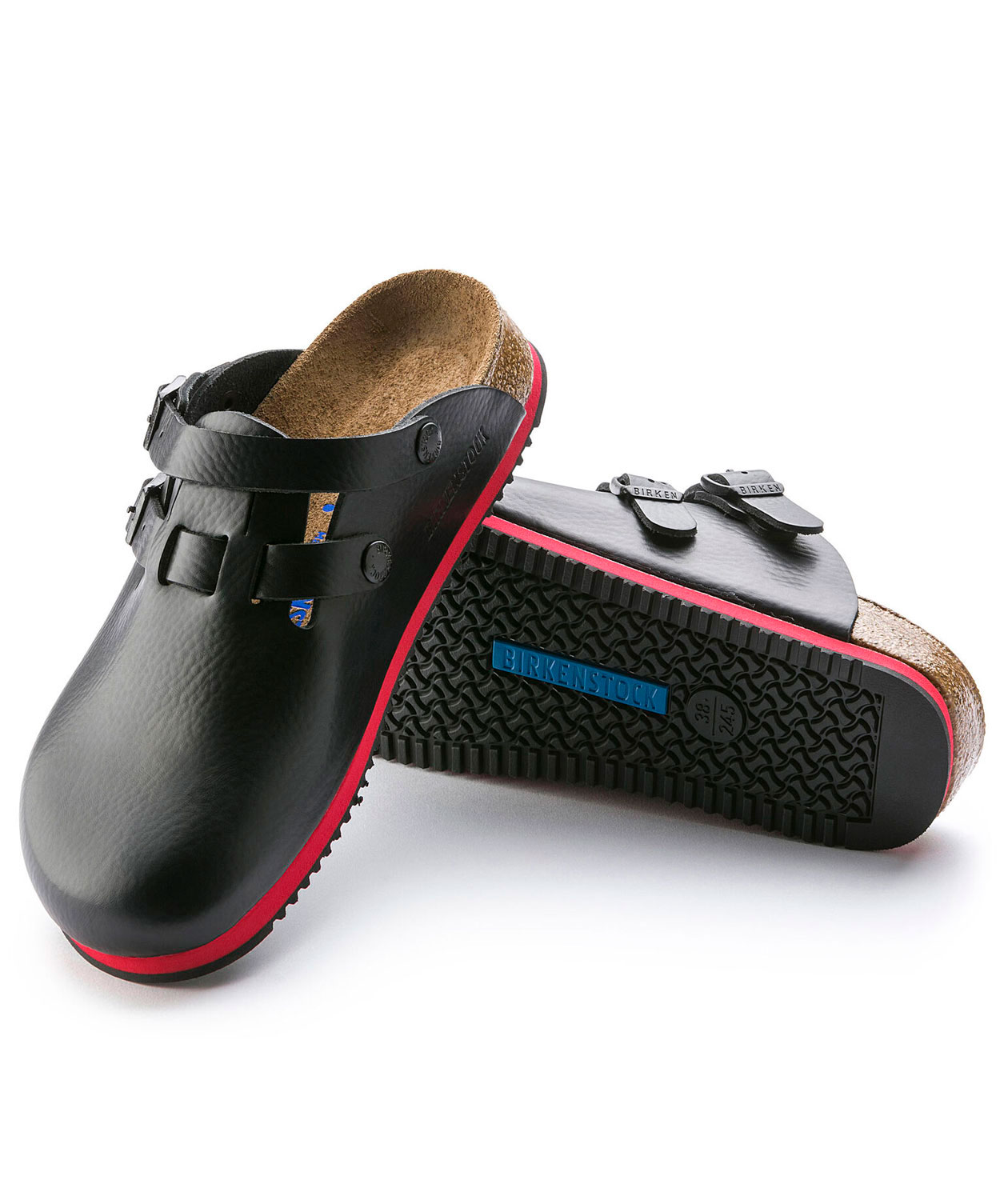 Birkenstock Kay Regular Fit sandaler, Svart/R&ouml;d, large image number 3