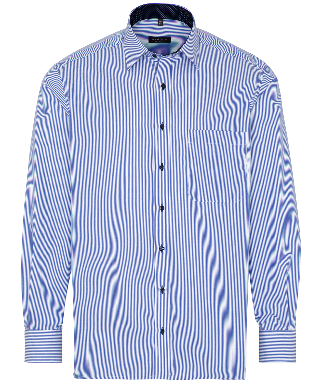 Eterna Comfort fit skjorte Twill, Bl&aring;