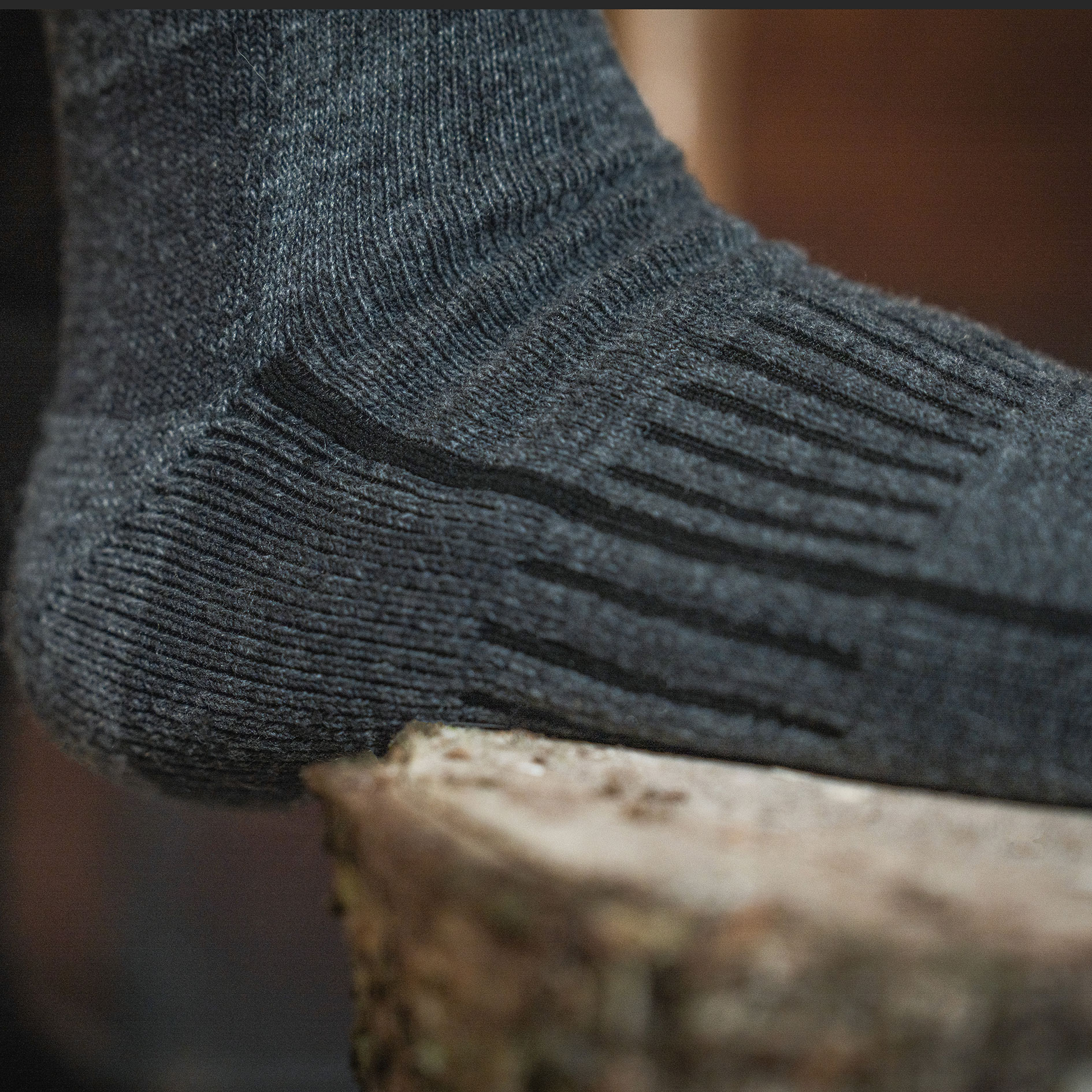 Seeland Field Heavy socks with merino wool, Grey Melange/Black, large image number 3