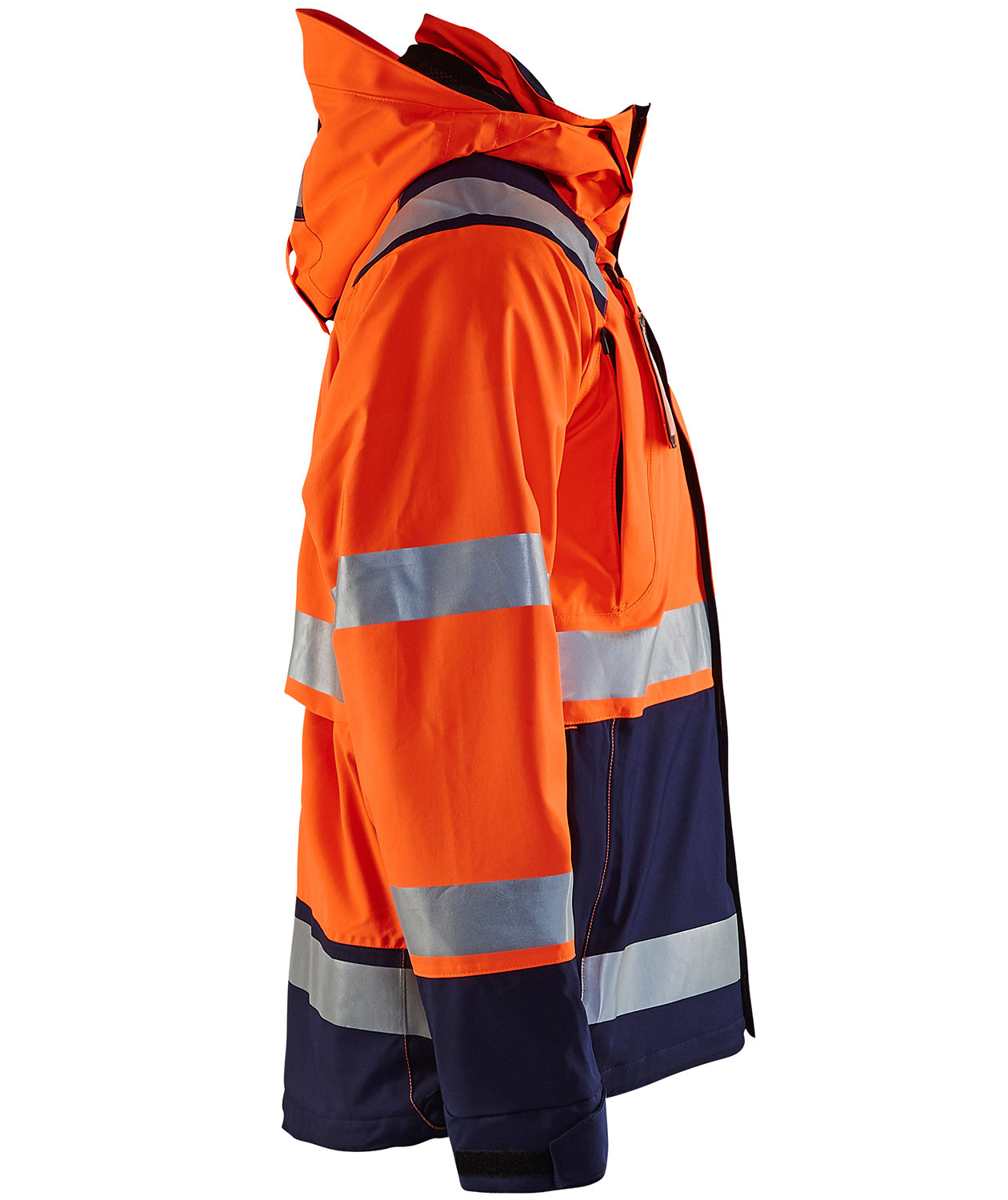 Bl&aring;kl&auml;der Shelljacke, Hi-vis Orange/Marine, large image number 4