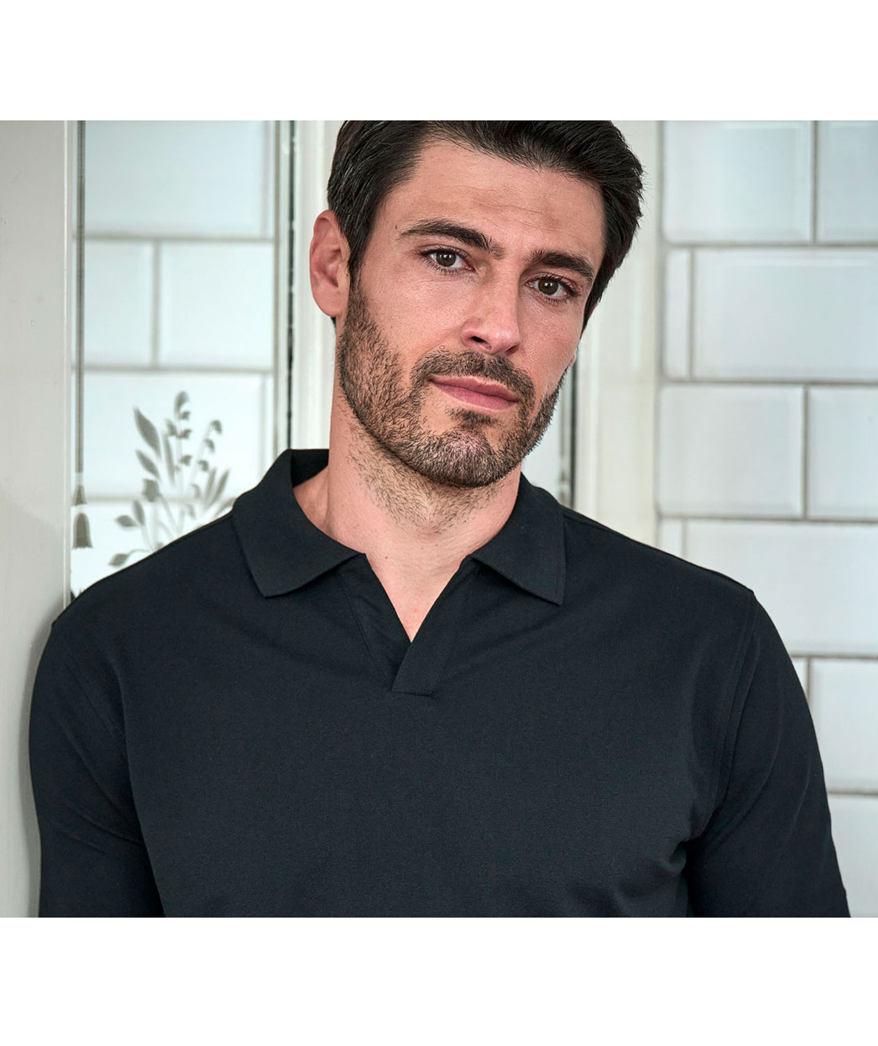 Tee Jays Luxury stretch polo T-skjorte, Svart, large image number 2