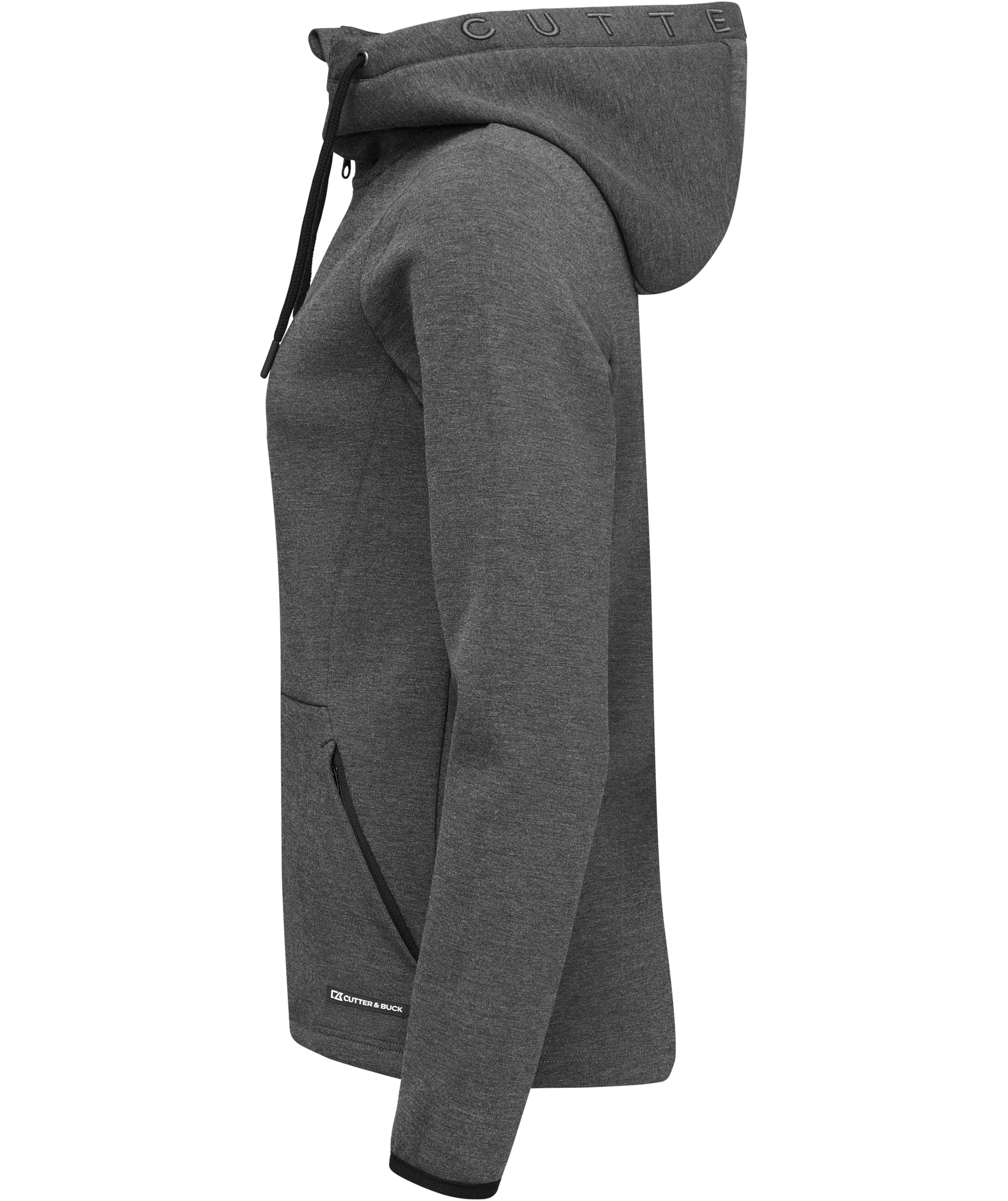 Cutter & Buck Pemberton Hood Zip dam, Anthracite melange, large image number 4