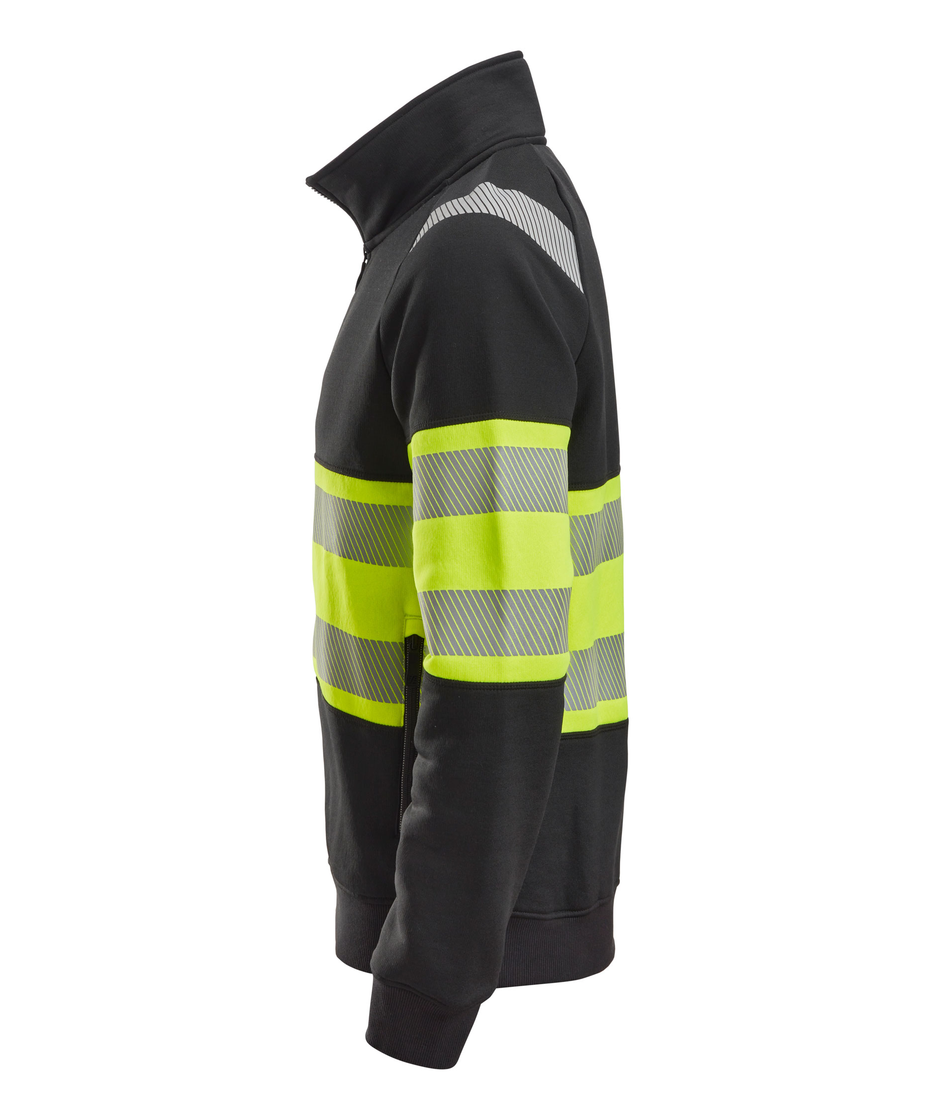 Snickers Sweatjacke 2834, Schwarz/Hi-Vis Gelb, large image number 2