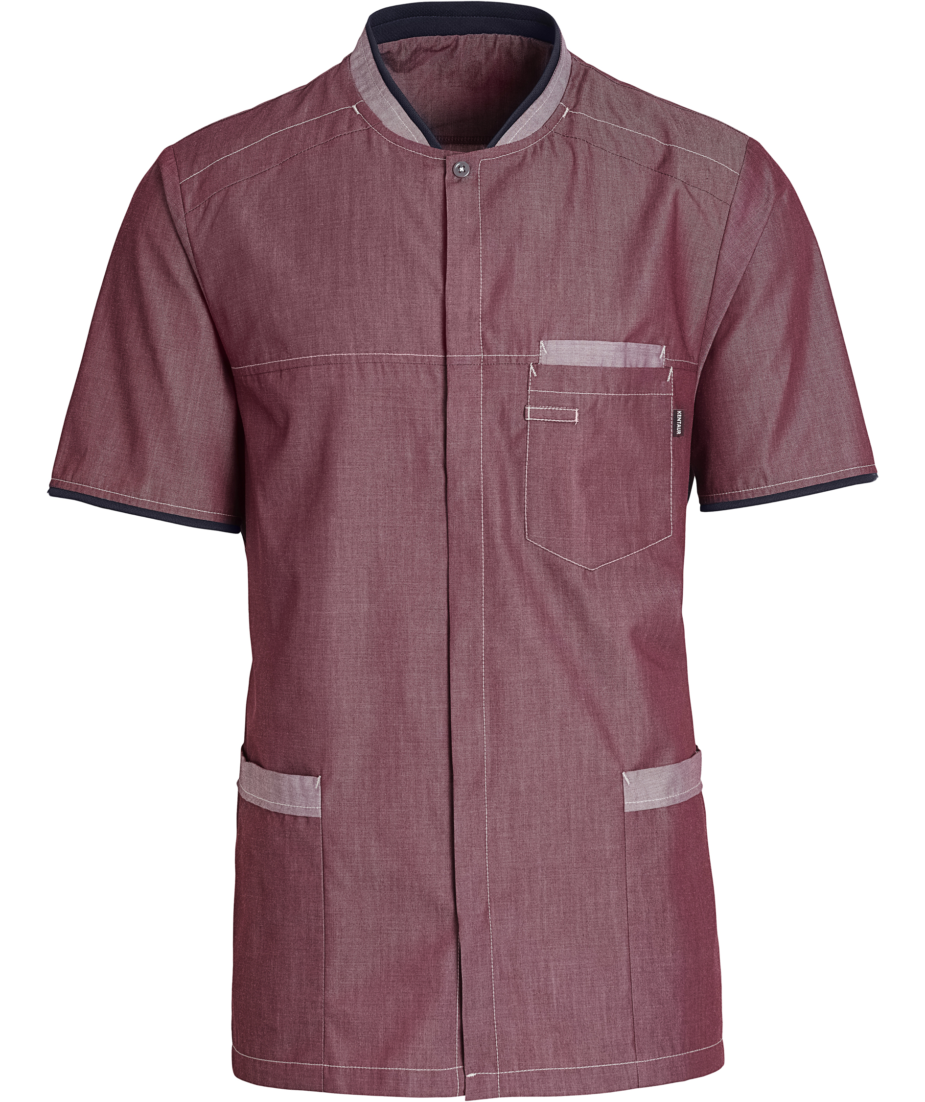Kentaur kort&auml;rmad funktionsskjorta, Wine/Ocean