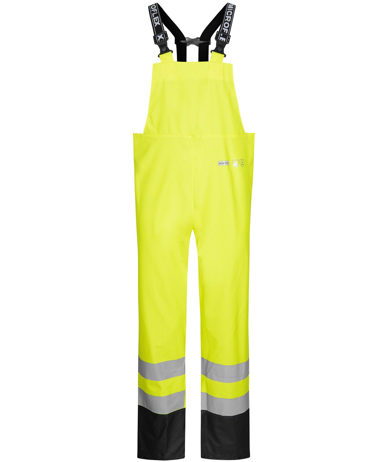 Lyngs&oslash;e Multinorm PU regn selebukse, Hi-vis gul/marinebl&aring;