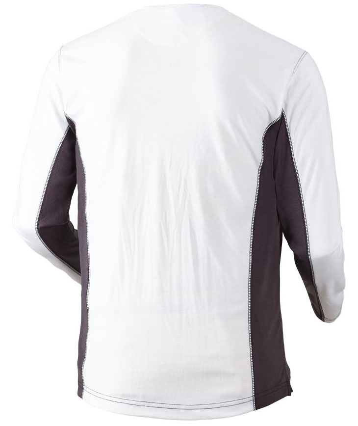 J.A.K. Basic long-sleeved Grandad T-shirt 1627, White/Grey