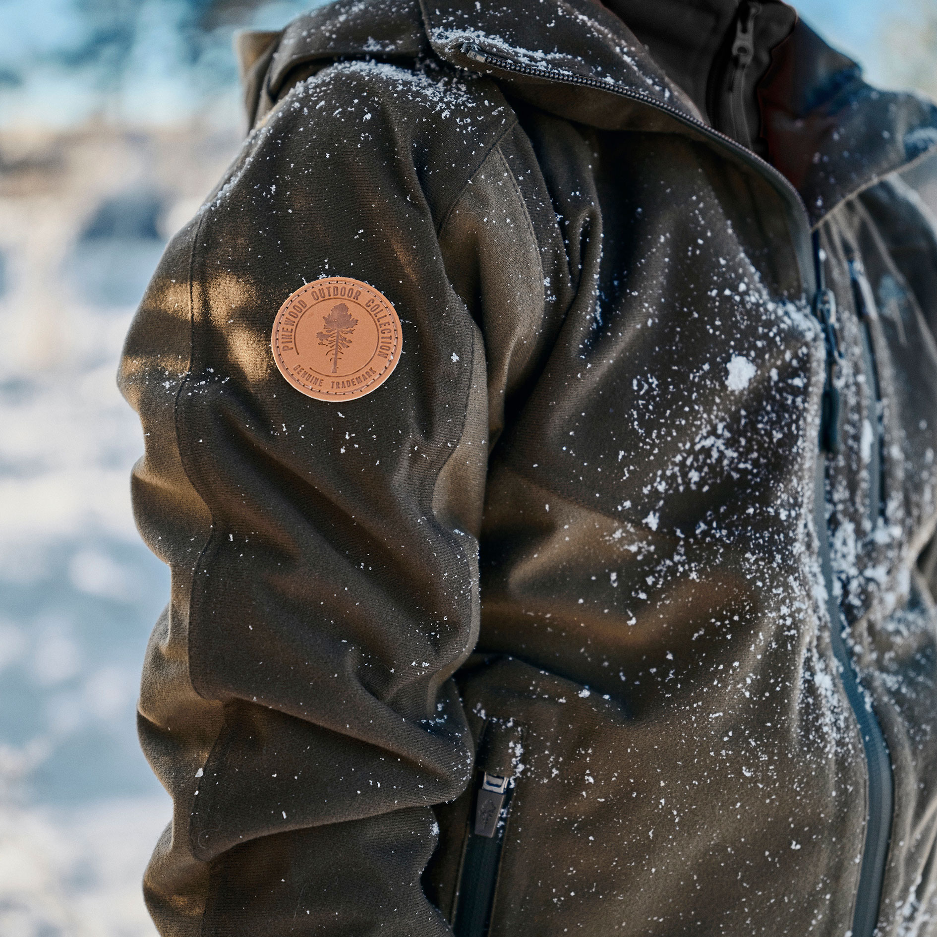 Pinewood Furudal Active jakke til b&oslash;rn, Mossgreen/ Dark Mossgreen, large image number 5