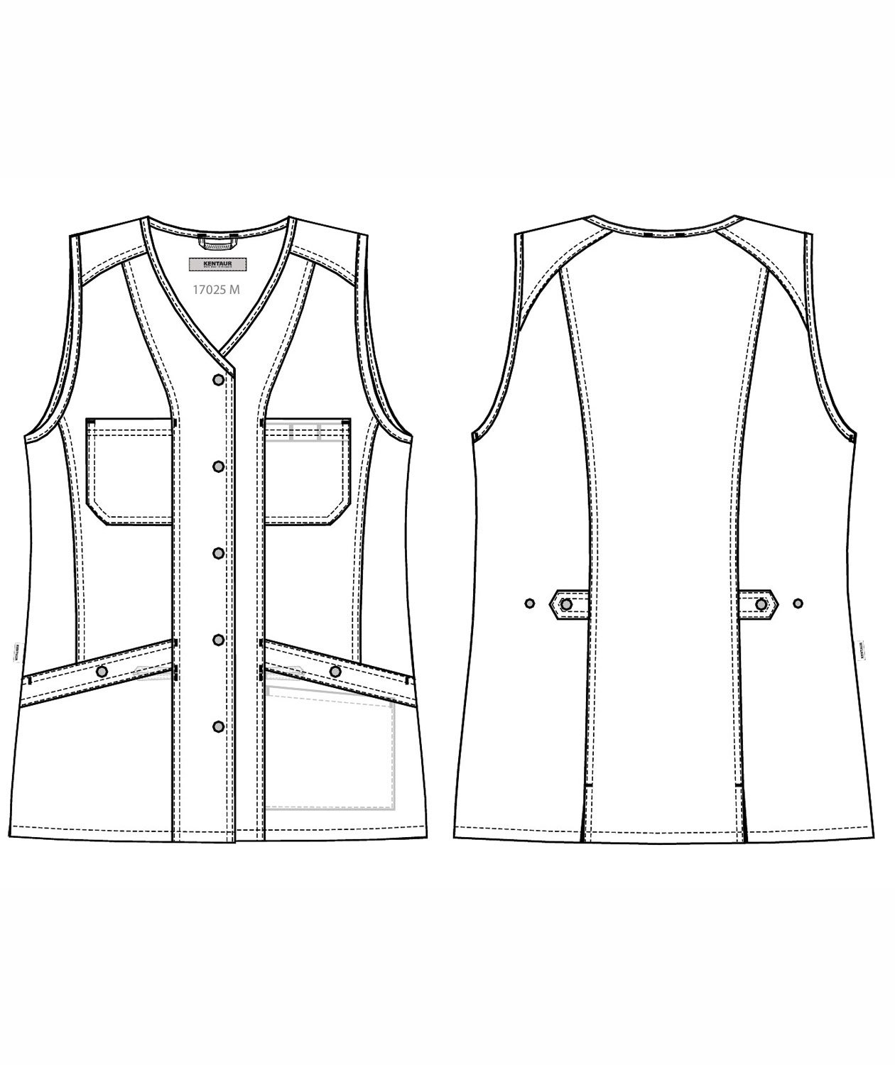 Kentaur women's vest, Black, large image number 2