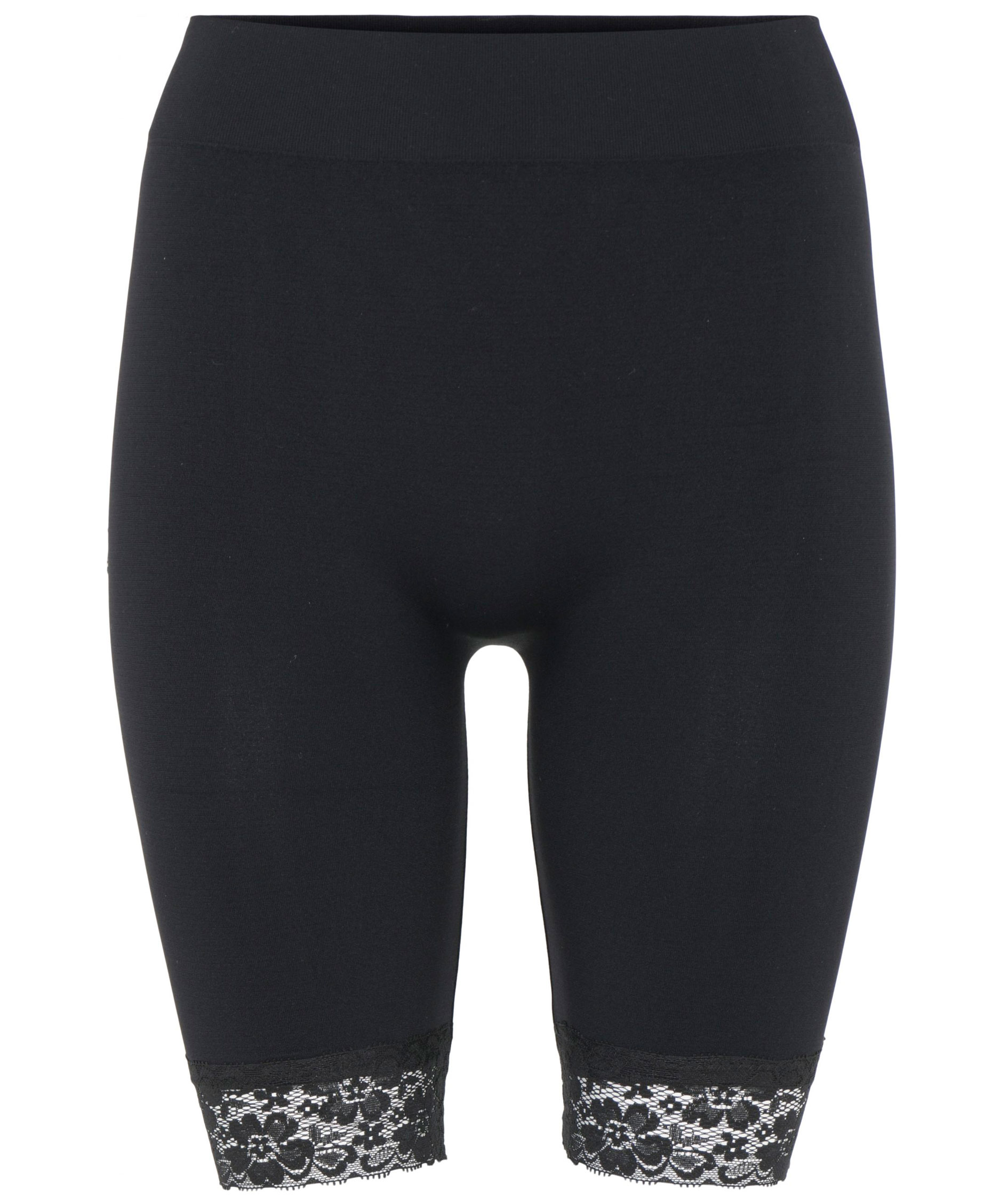 Decoy seamless lace shorts, Svart