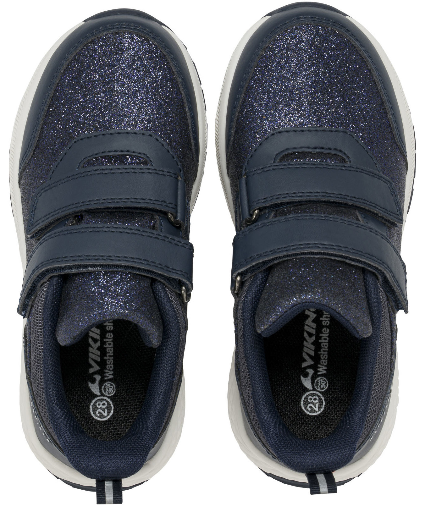 Viking Bouncy Glitter WP 2V sneakers for kids, Navy, large image number 3