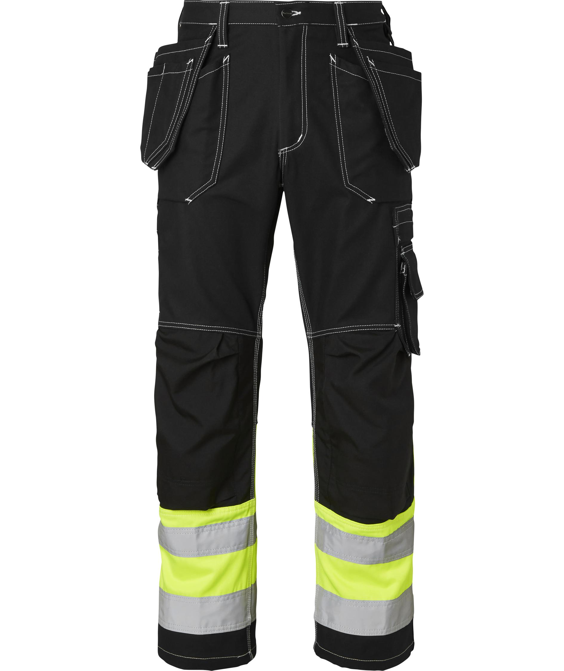 Top Swede h&aring;ndverksbukse 2515, Svart/Hi-Vis Gul