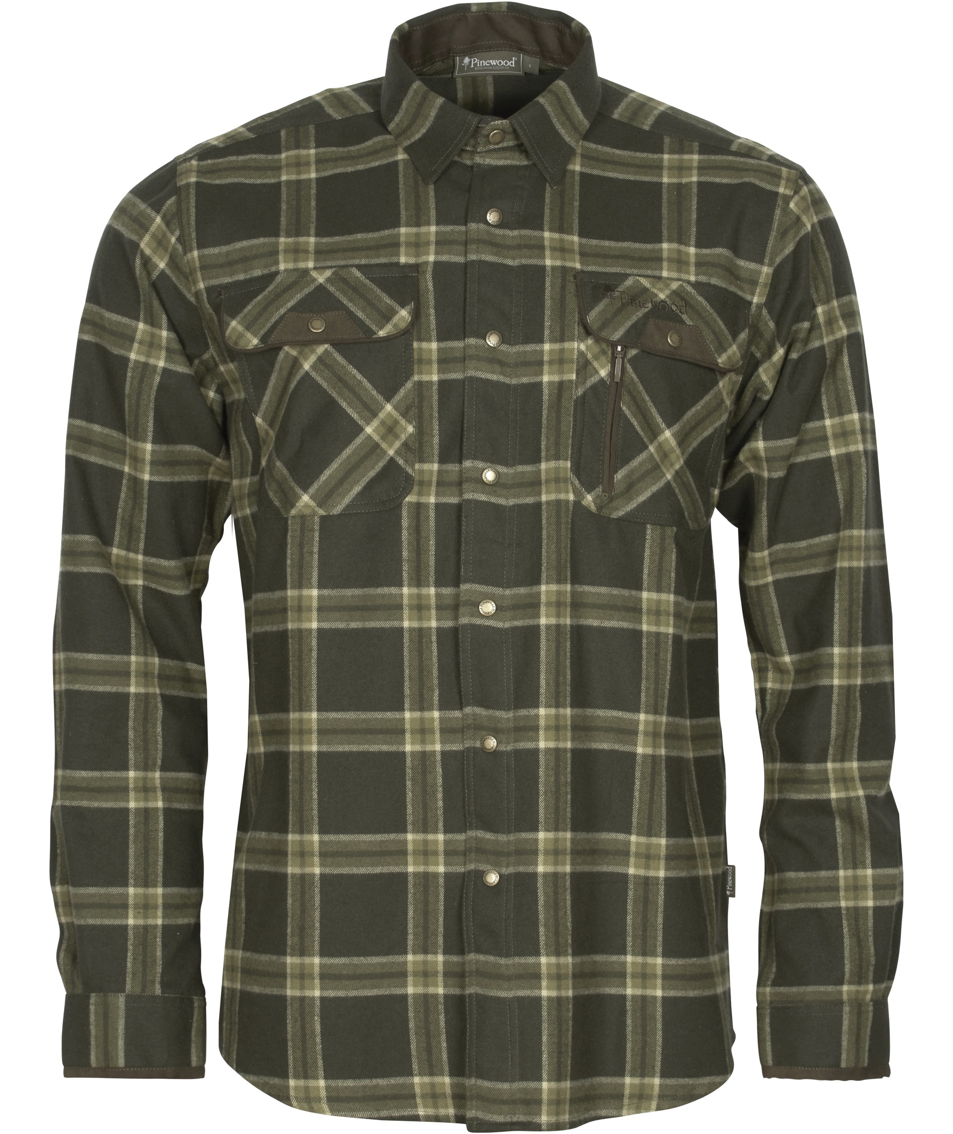 Pinewood Prestwick Exclusive skovmandsskjorte, Dark Green/Green