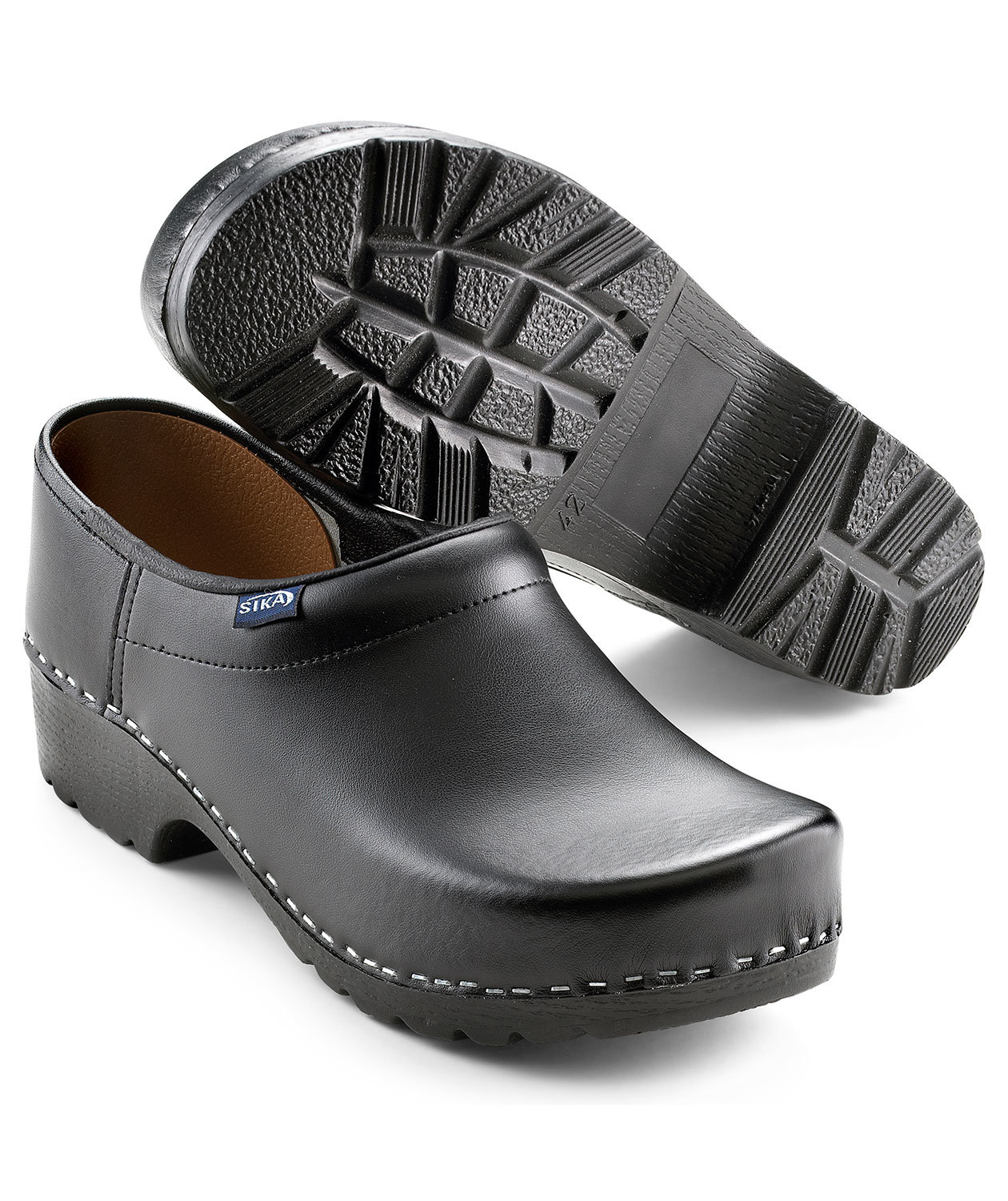 Sika traditionell tr&auml;skor med h&auml;lkappa, Svart