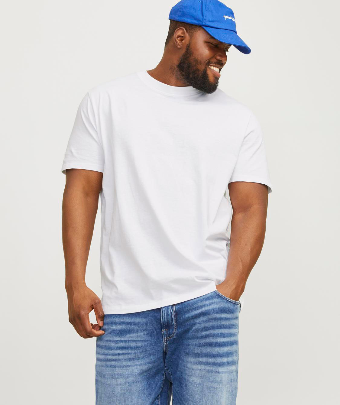 Jack & Jones Plus JJEBRADLEY T-Shirt, White