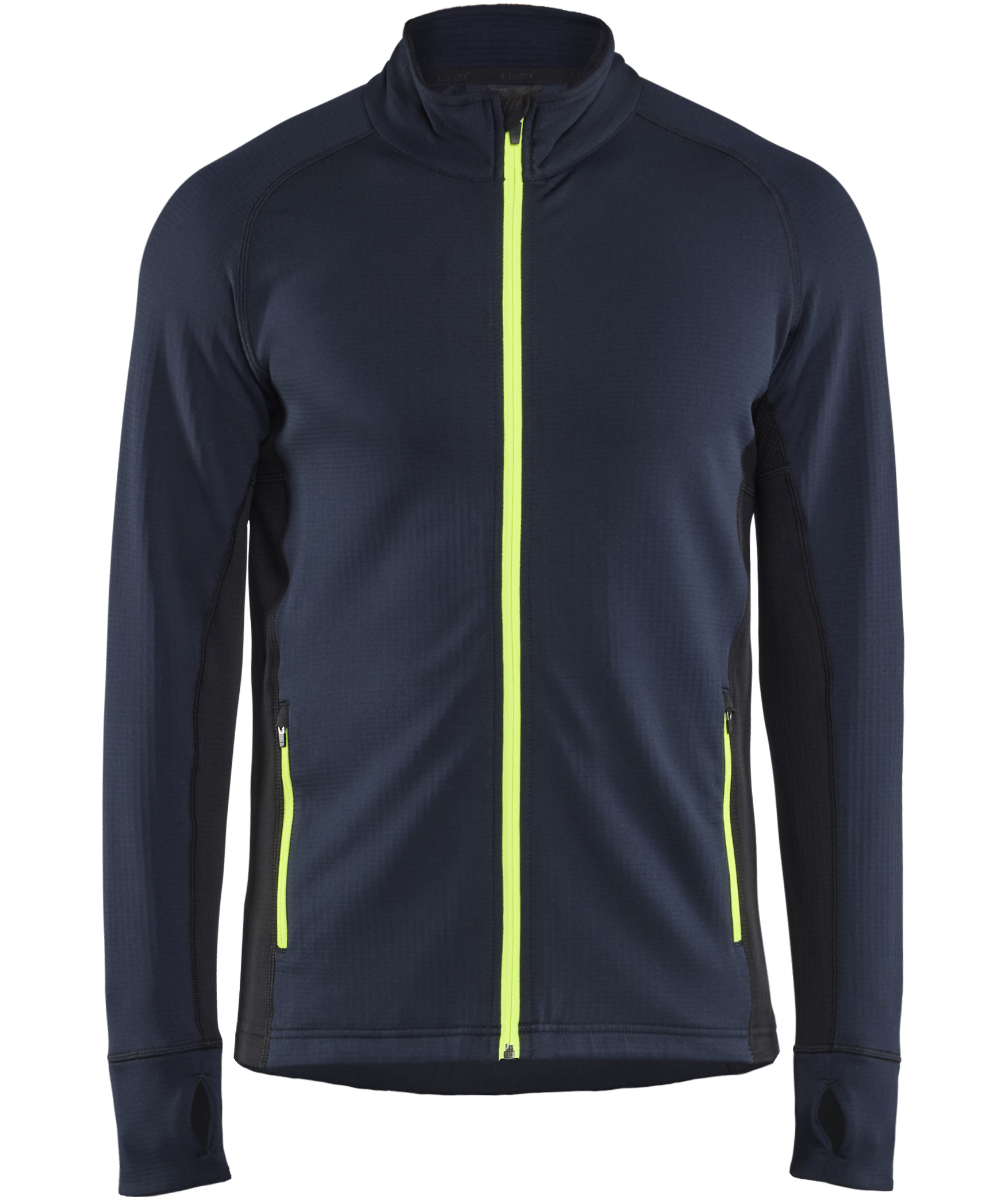 Bl&aring;kl&auml;der Striker fleece sweater, Dark Marine/Hi-Vis Yellow, Dark Marine/Hi-Vis Yellow, swatch